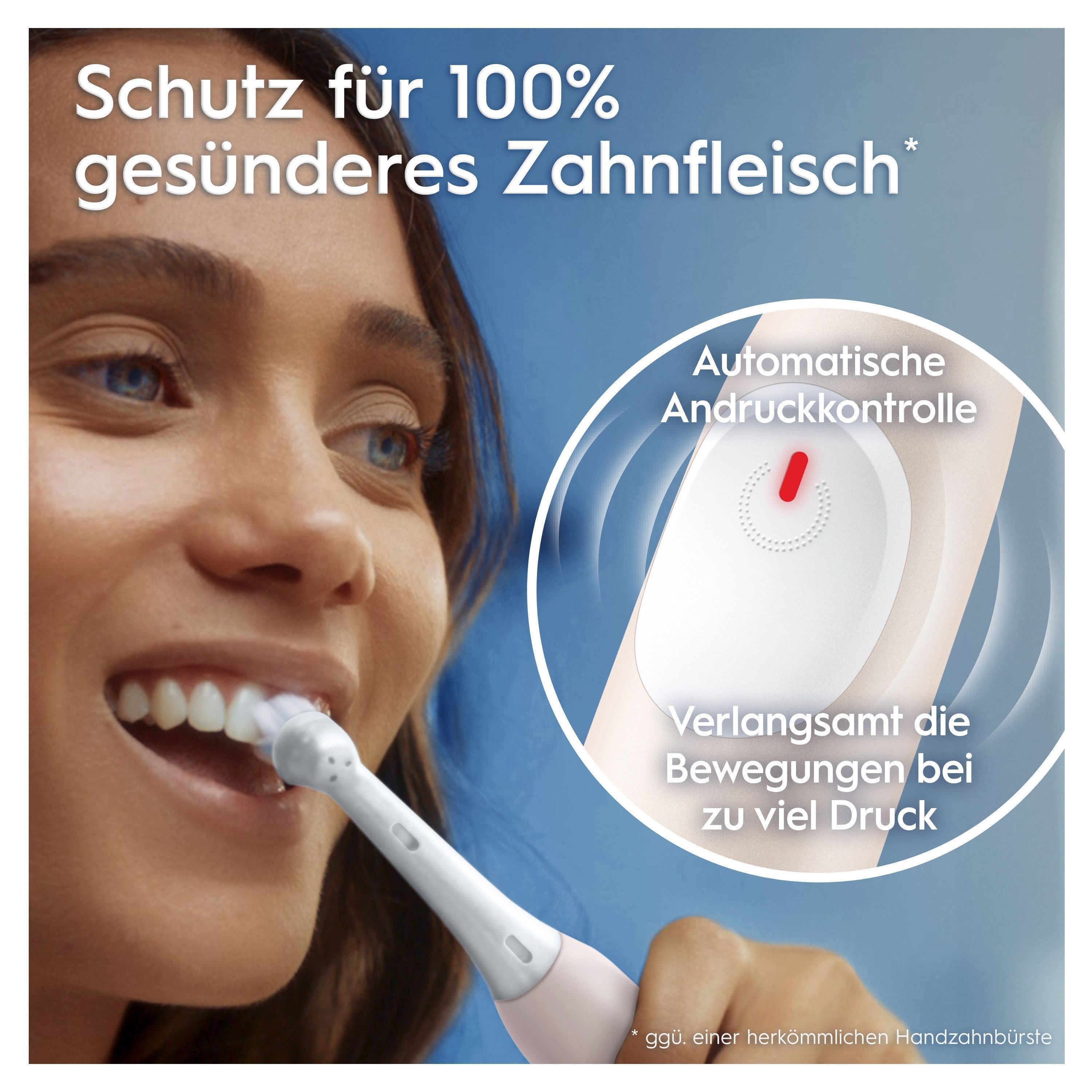 Oral-B Elektrische Zahnbürste iO Series 2, Aufsteckbürsten: 1 St., für die sanfte Reinigung, Reise-Etui, Aufsteckbürstenhalter
