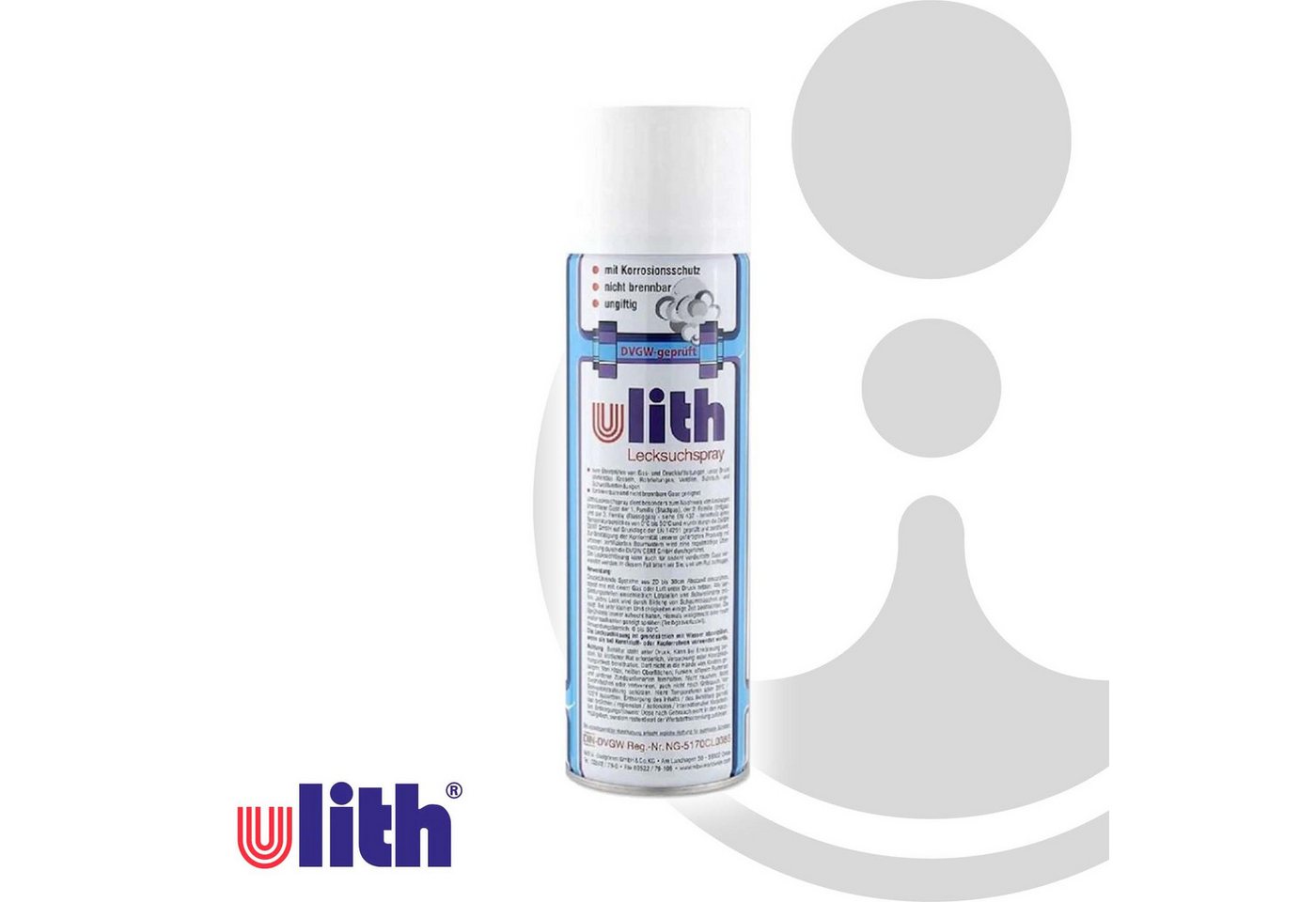 Thumbnail - Ulith Lecksuchspray - 400 ml Dose - für Gase - DIN-DVGW zugelassen - 244001 Allzweckreiniger