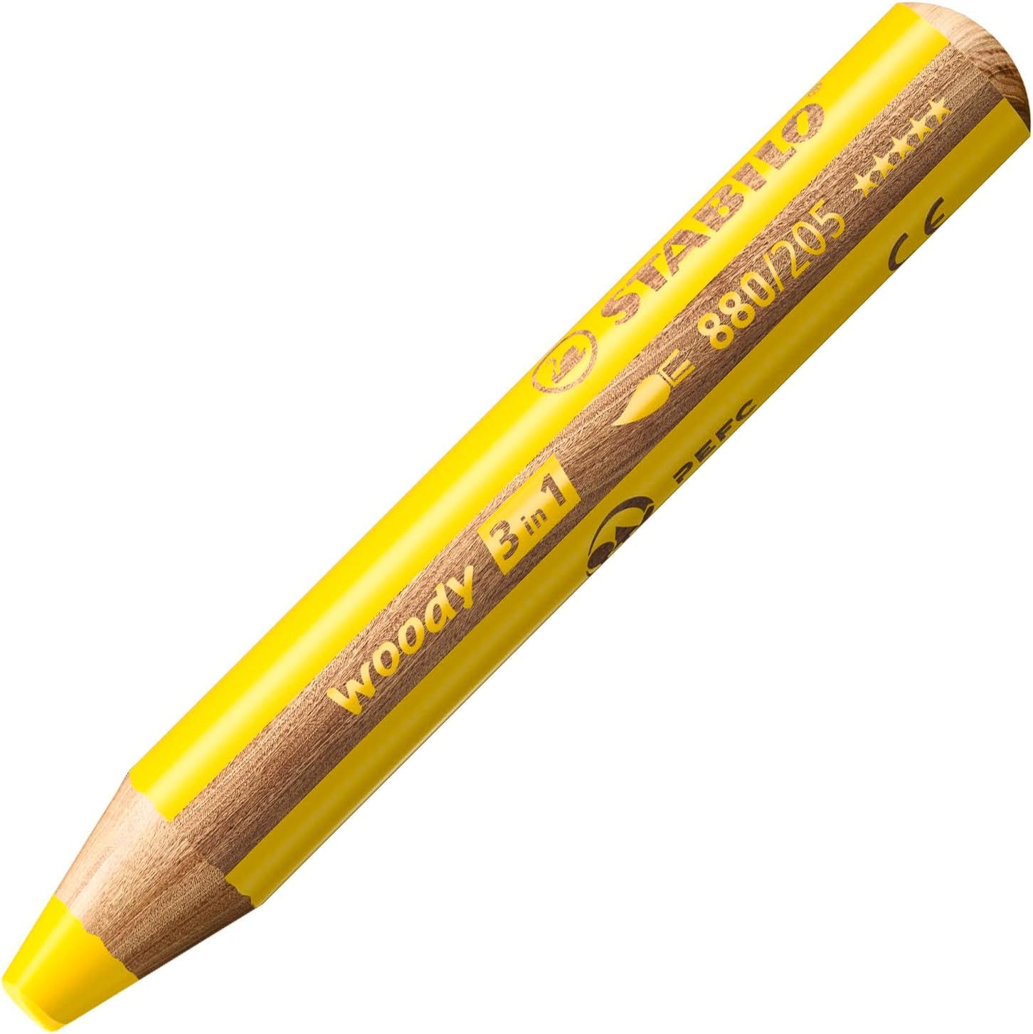 STABILO Buntstift STABILO woody 3in1 Buntstift Gelb 10 cm