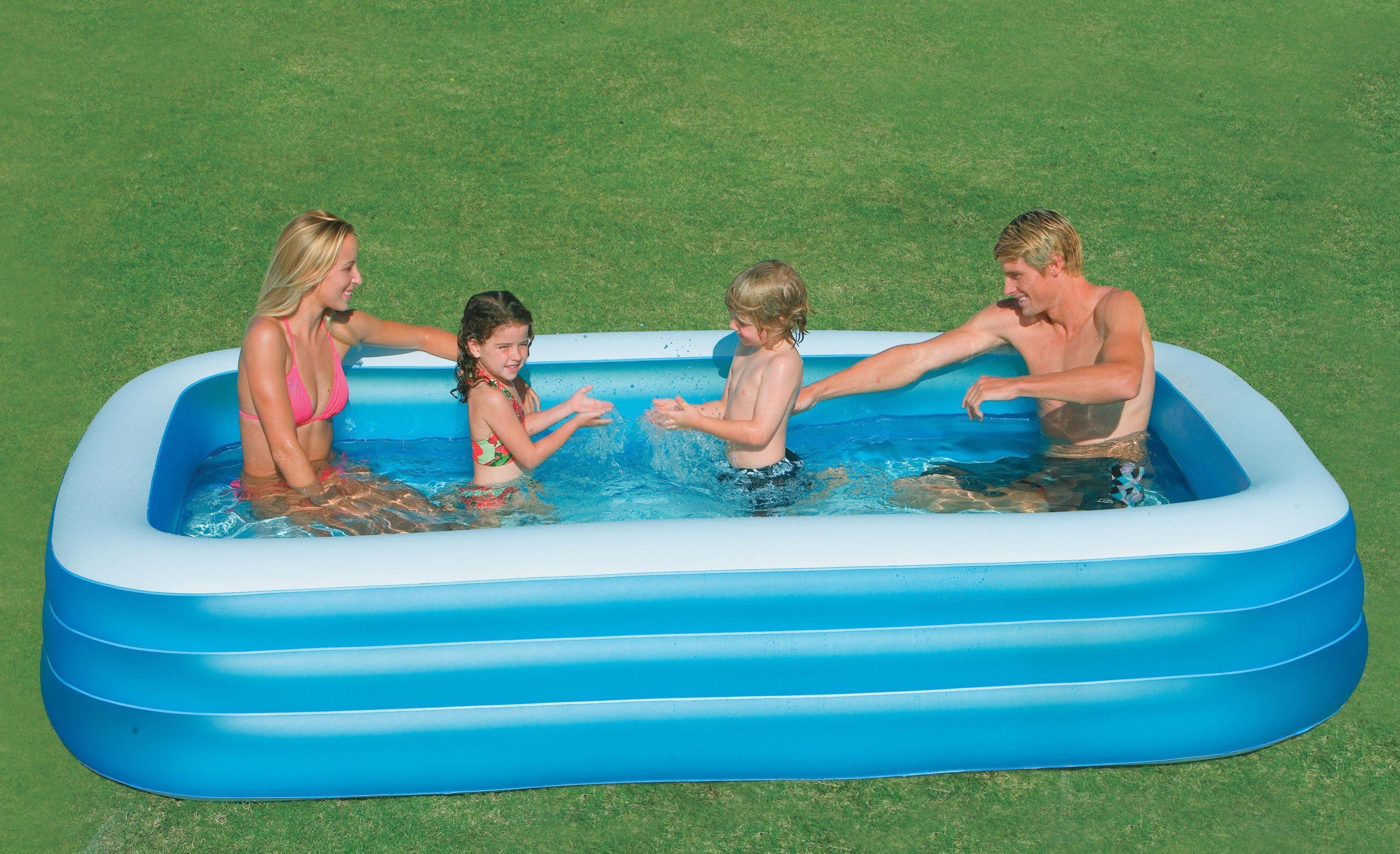 Intex Pool Wasser Grün