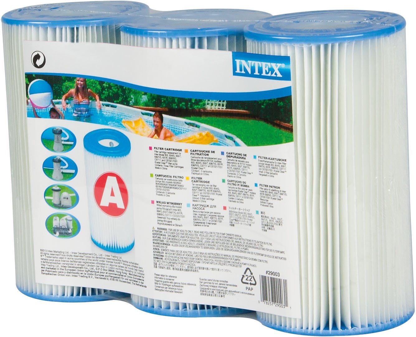 intex a filter cartridge tri pack