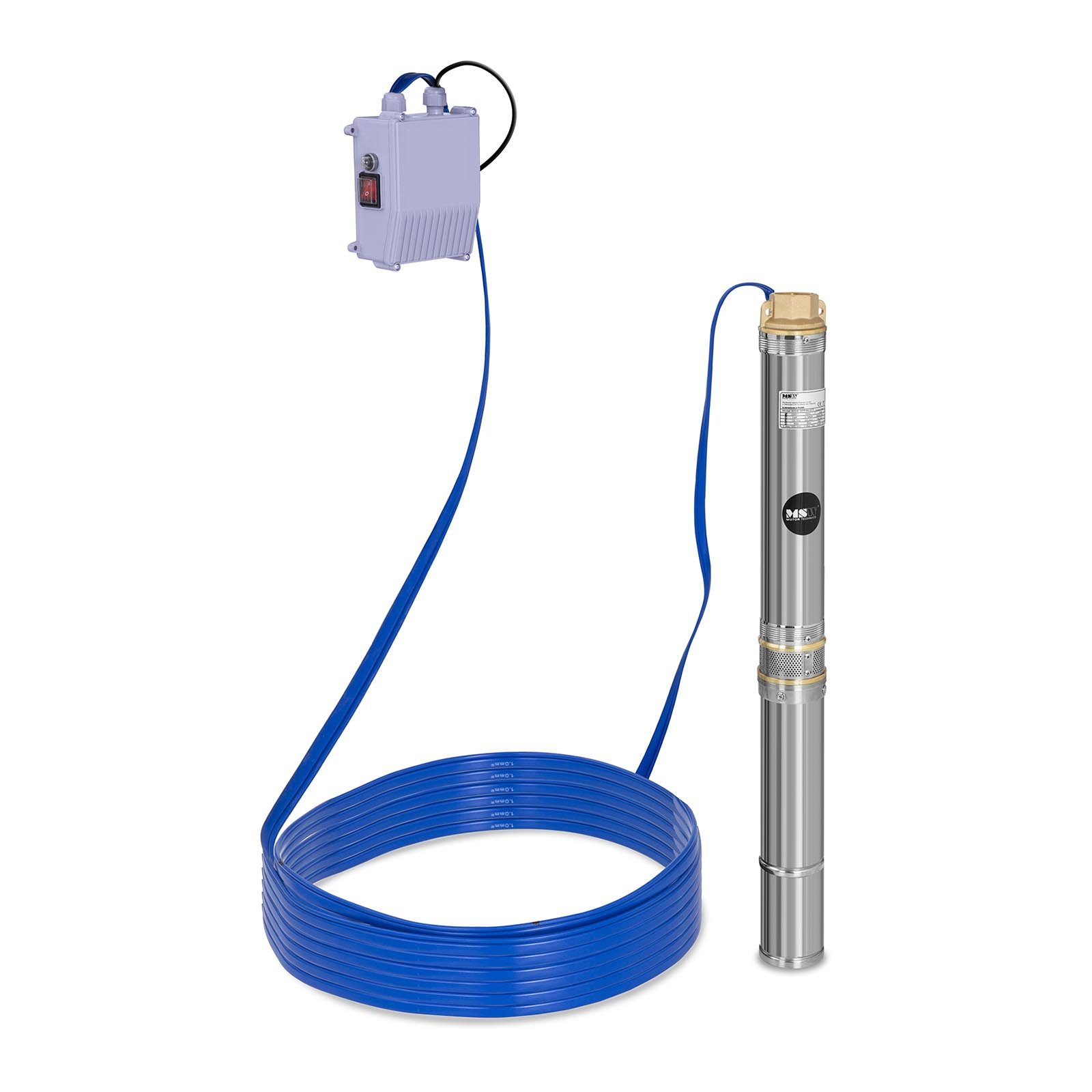 Tiefbrunnenpumpe 3.800 l/h Brunnenpumpe Tauchpumpe 250 W Wasserpumpe 28 m