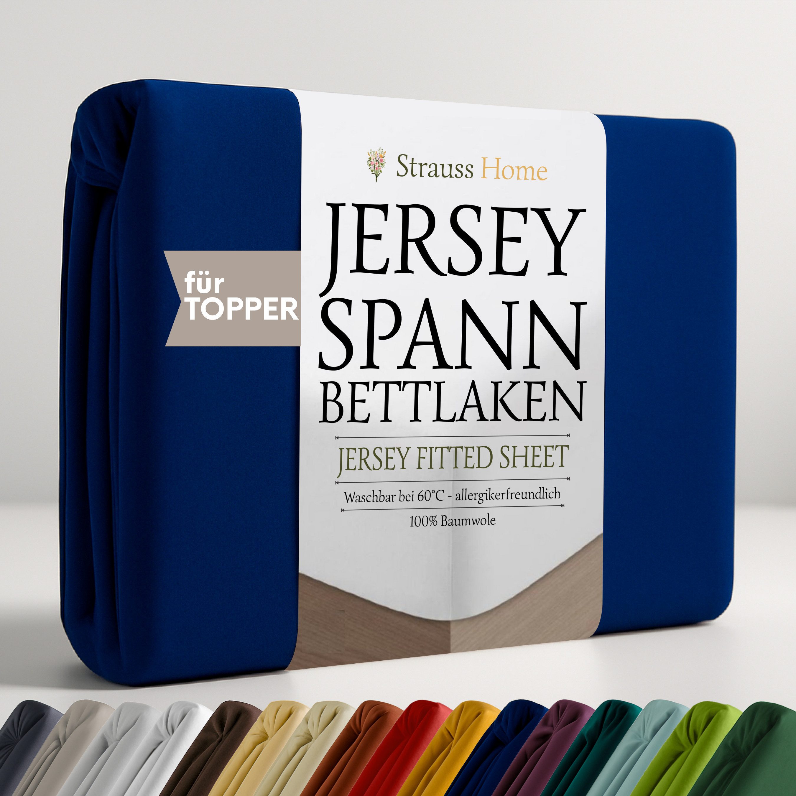 Strauss Home Spannbettlaken Premium Topper Spannbettlaken günstig online kaufen