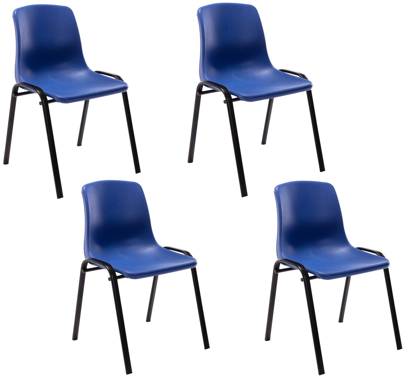 furnicato Stapelstuhl Nowra 76x47x52 cm Blau (1 St)