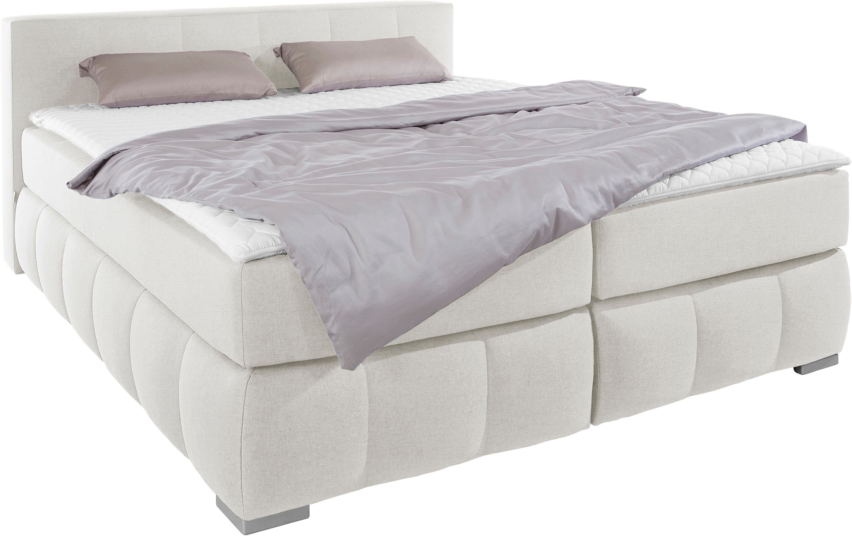 Home affaire Boxspringbett "Chelles", inkl. Topper, in XXL- Überlänge 220 c günstig online kaufen