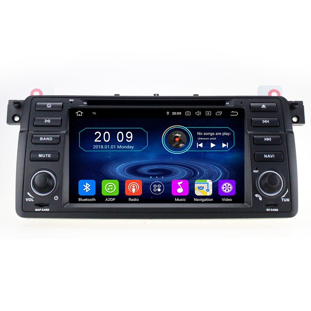 TAFFIO Für BMW E46 M3 7" Touchscreen Android Autoradio GPS Navi DVD CarPlay Einbau-Navigationsgerät