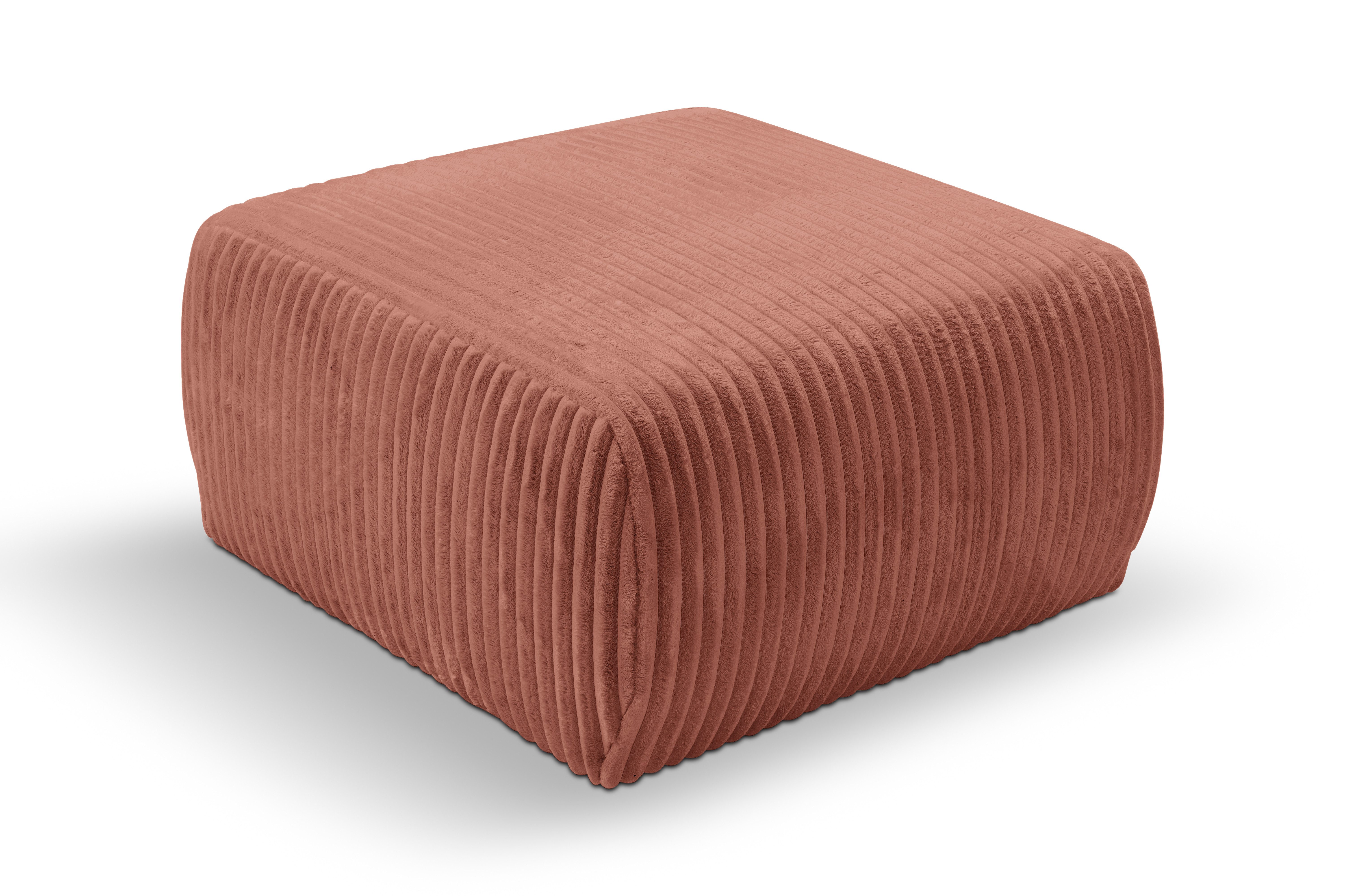 Goldstoff Pouf Hocker Wohnzimmer modern - Sitzhocker für Sofa & Couch (Ottoman Fußablage Design - Gepolsterter Relaxhocker mit Komfort, Sitzwürfel Allora modern - Bequemer Polsterhocker für Zuhause), Pouffe Wohnzimmer Hocker - Komfortabler Pouf für Sofa & Couch