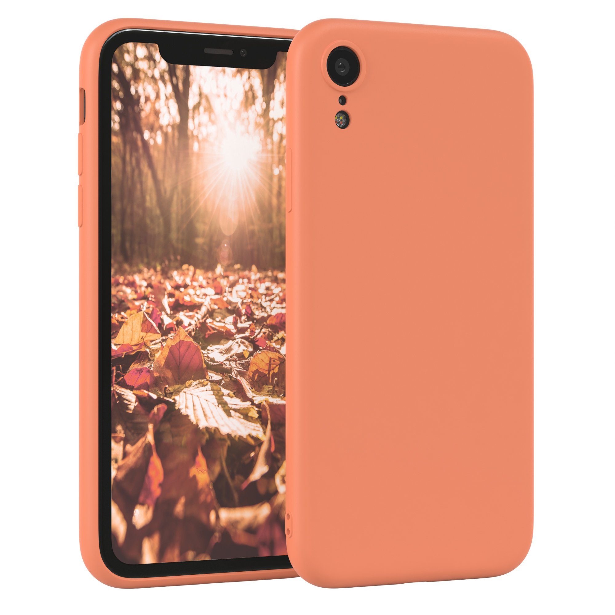 EAZY CASE Handyhülle TPU Hülle für Apple iPhone XR 6,1 Zoll, Schutzhülle mit Kameraschutz telefonhülle elastisch bumper tpu Orange