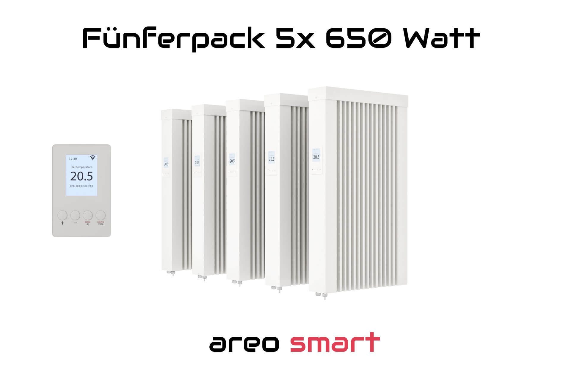 eVARMO Elektro-Heizkörper Paketset Flächenspeicherheizung areo smart günstig online kaufen