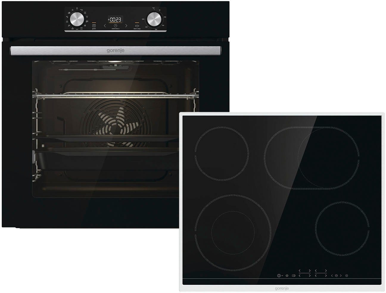 GORENJE Backofen-Set Steam Set, mit 1-fach-Teleskopauszug, AirFry-Funktion