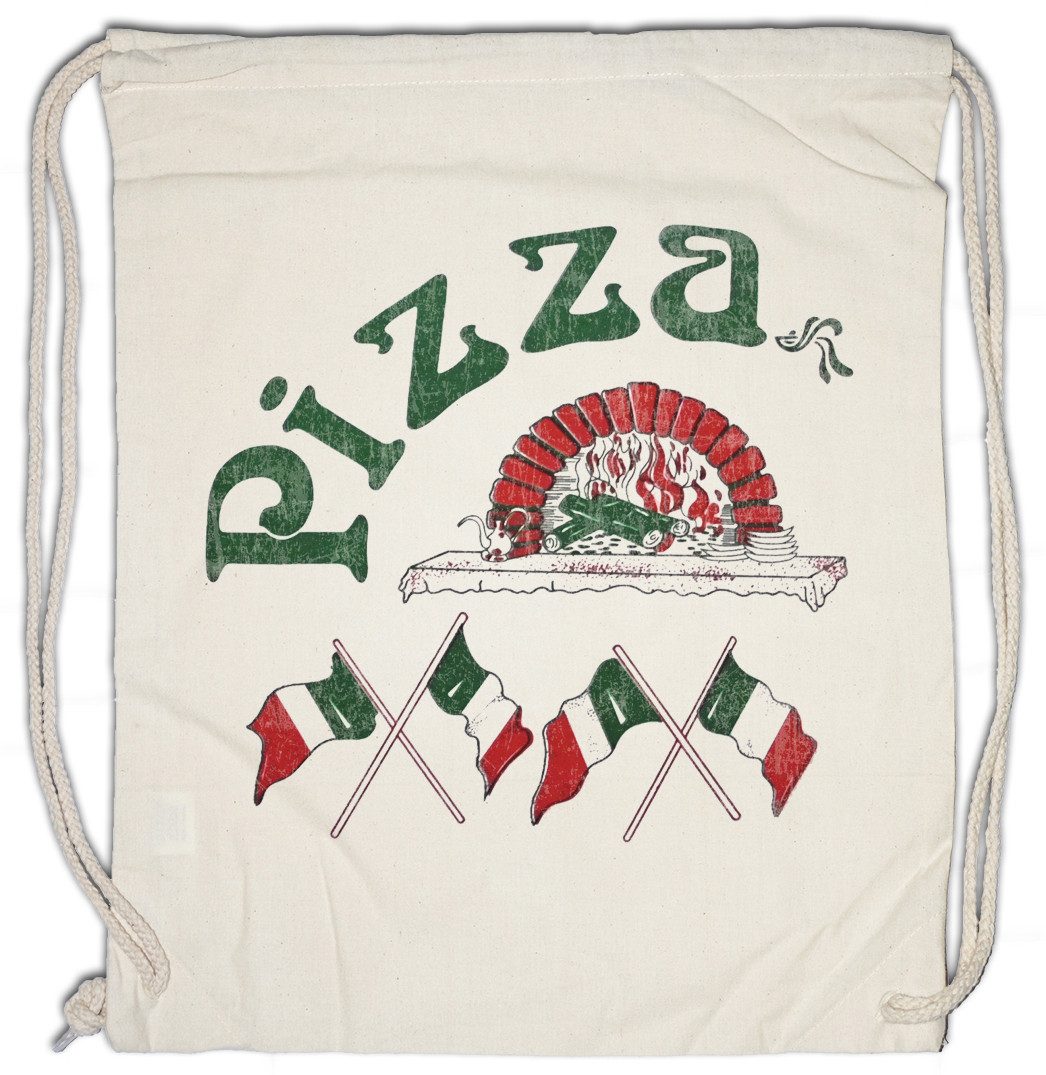 Turnbeutel Pizza Symbol Turnbeutel Italia Fun Italien Symbol Zeichen Logo Sign