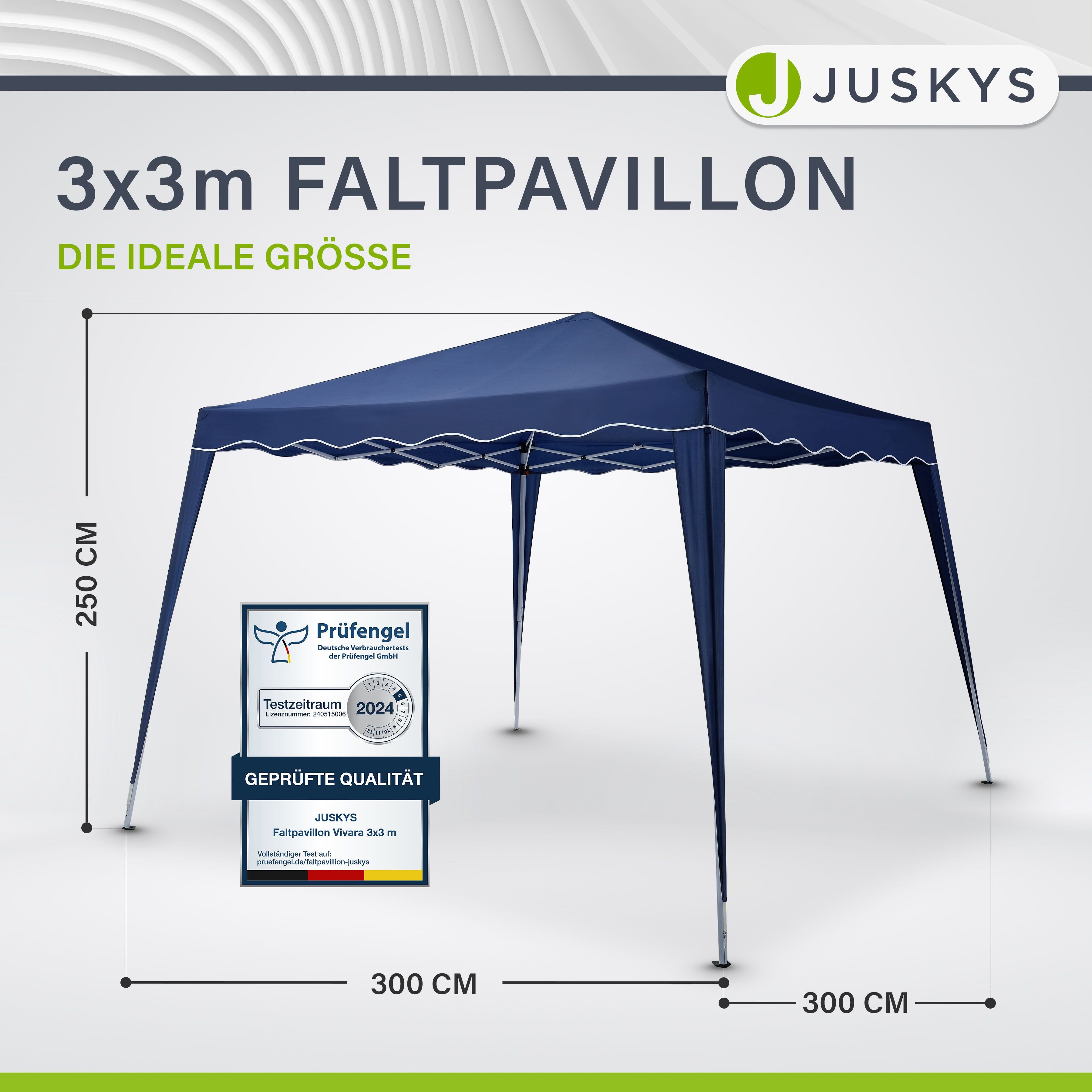 Juskys Faltpavillon Vivara, mit Tasche, wasserabweisend, UV-Schutz 50+, 2-f günstig online kaufen
