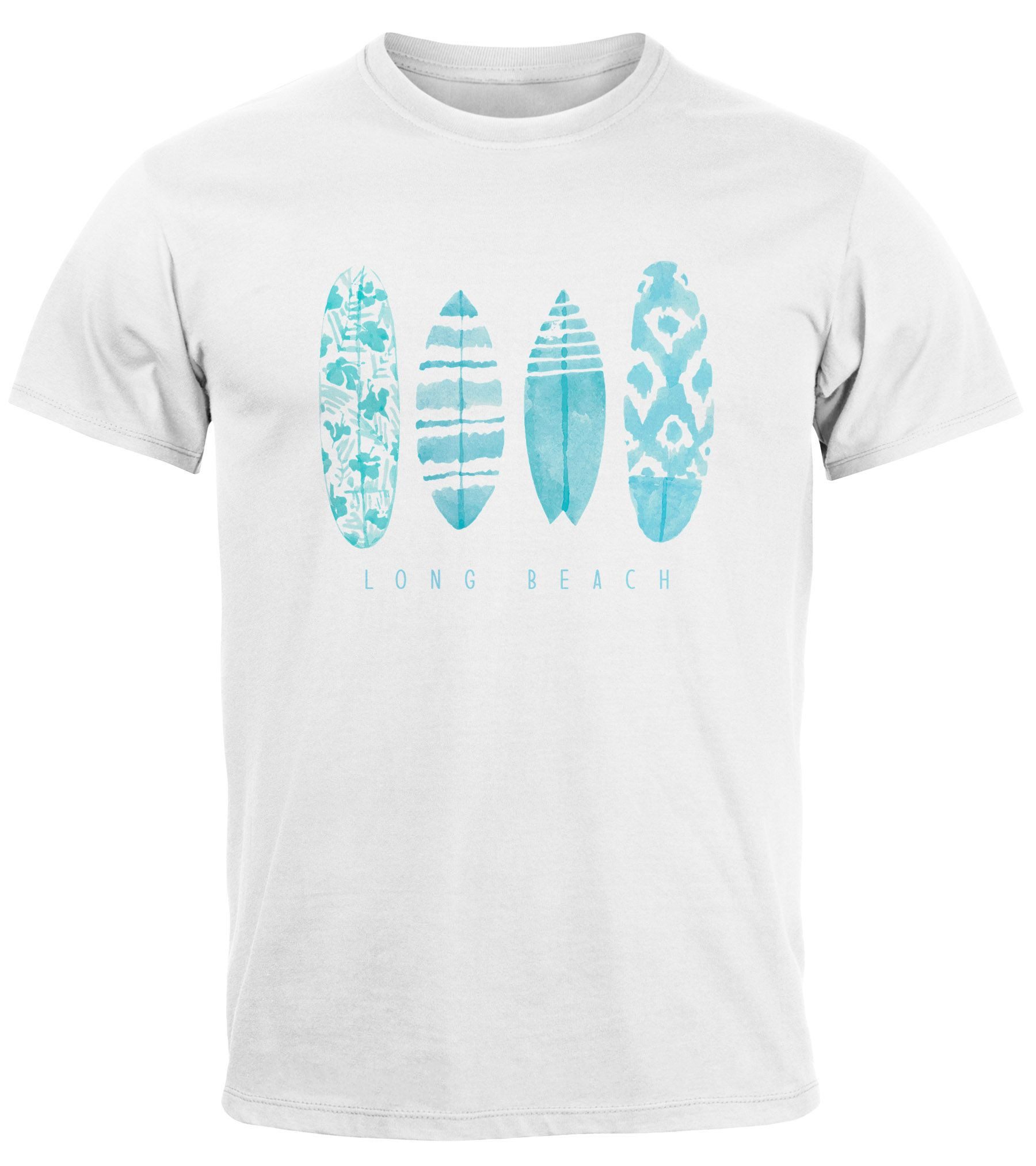 Neverless Print-Shirt Herren T-Shirt Surfing Fashion günstig online kaufen