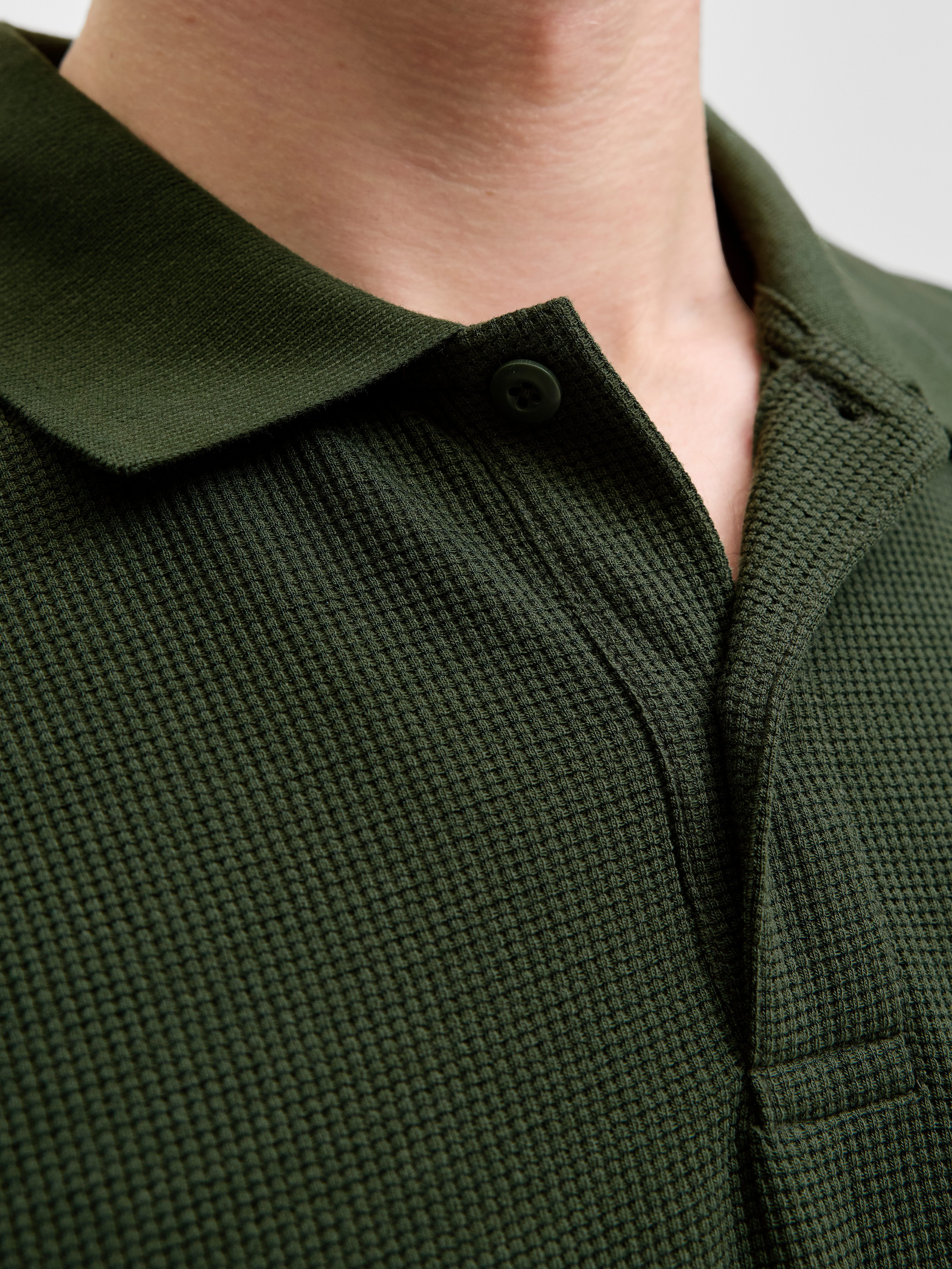 Jack & Jones Poloshirt JJEAUSTIN POLO SS NOOS Materialmix, regular fit