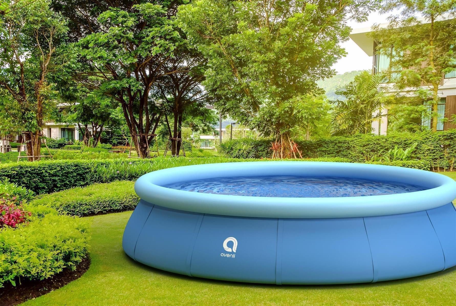 Avenli Pool Prompt Set Pool 420 x 84 cm (Aufstellpool Komplettset, Quick Up Pool Komplettset), Swimmingpool inklusive Filterpumpe und Filterkartusche