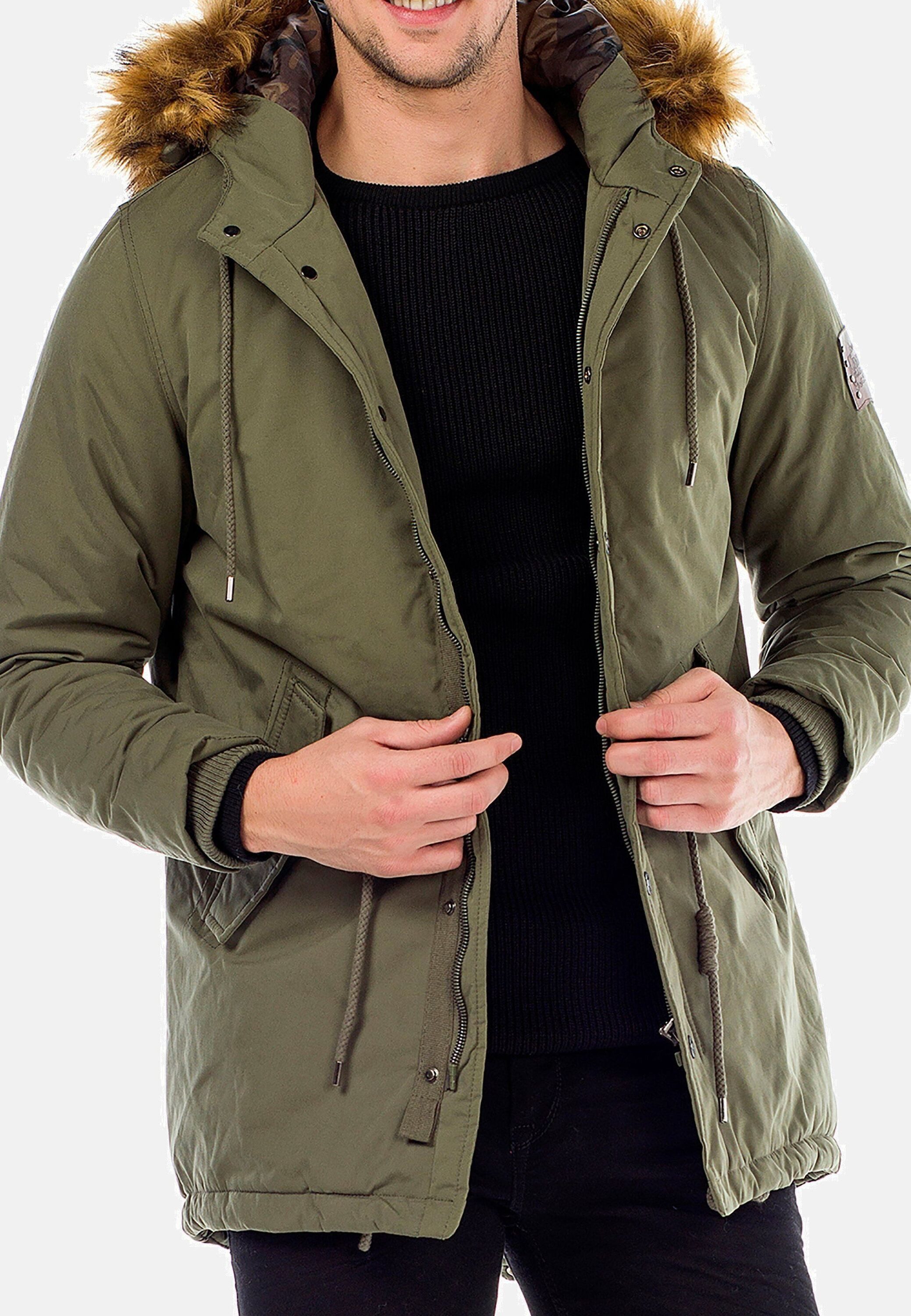 Cipo & Baxx Winterjacke Jacke mit Kordelzug zur Taillierung, CM150