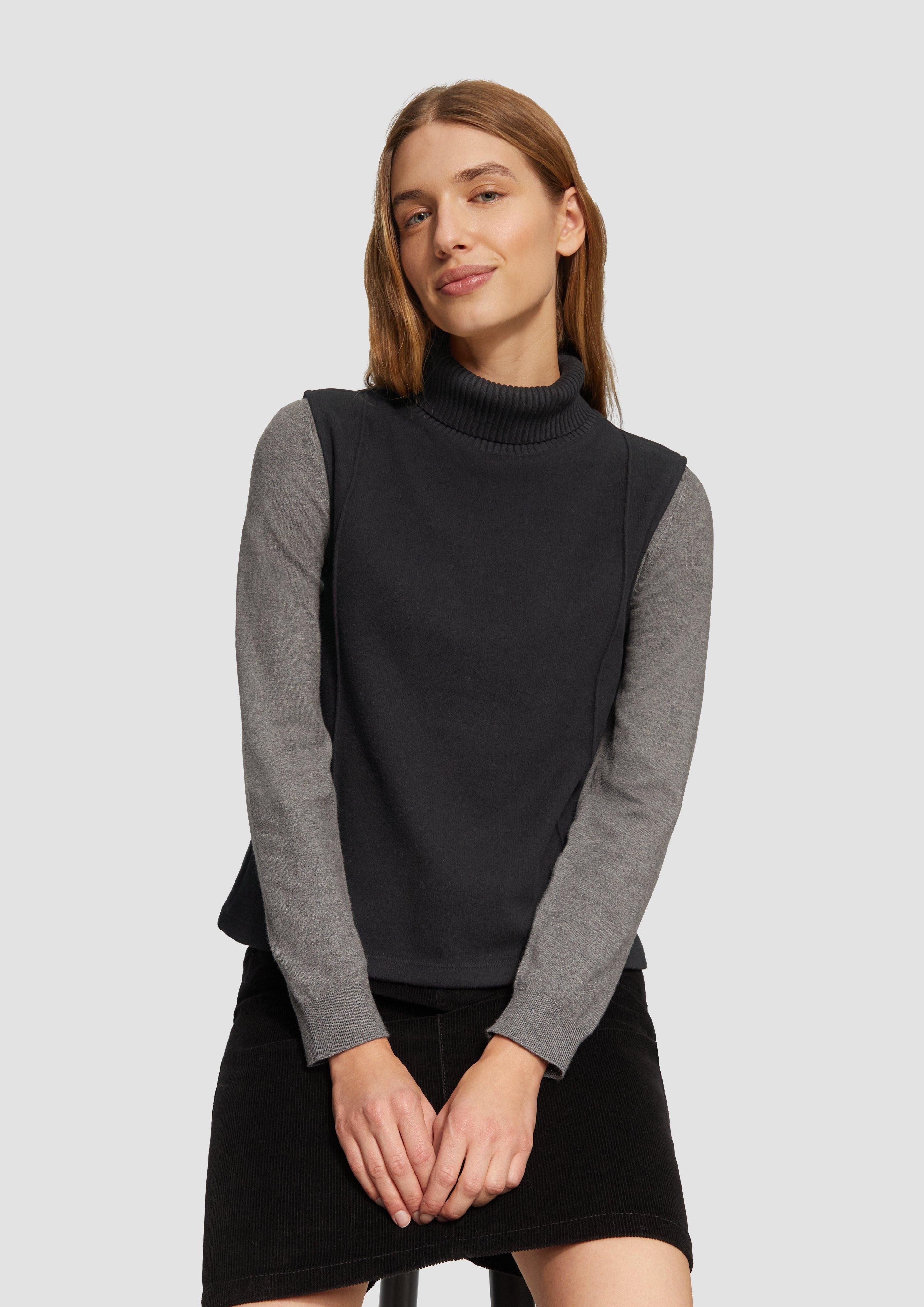 s.Oliver Kurzarmshirt Pullunder mit Turtleneck günstig online kaufen