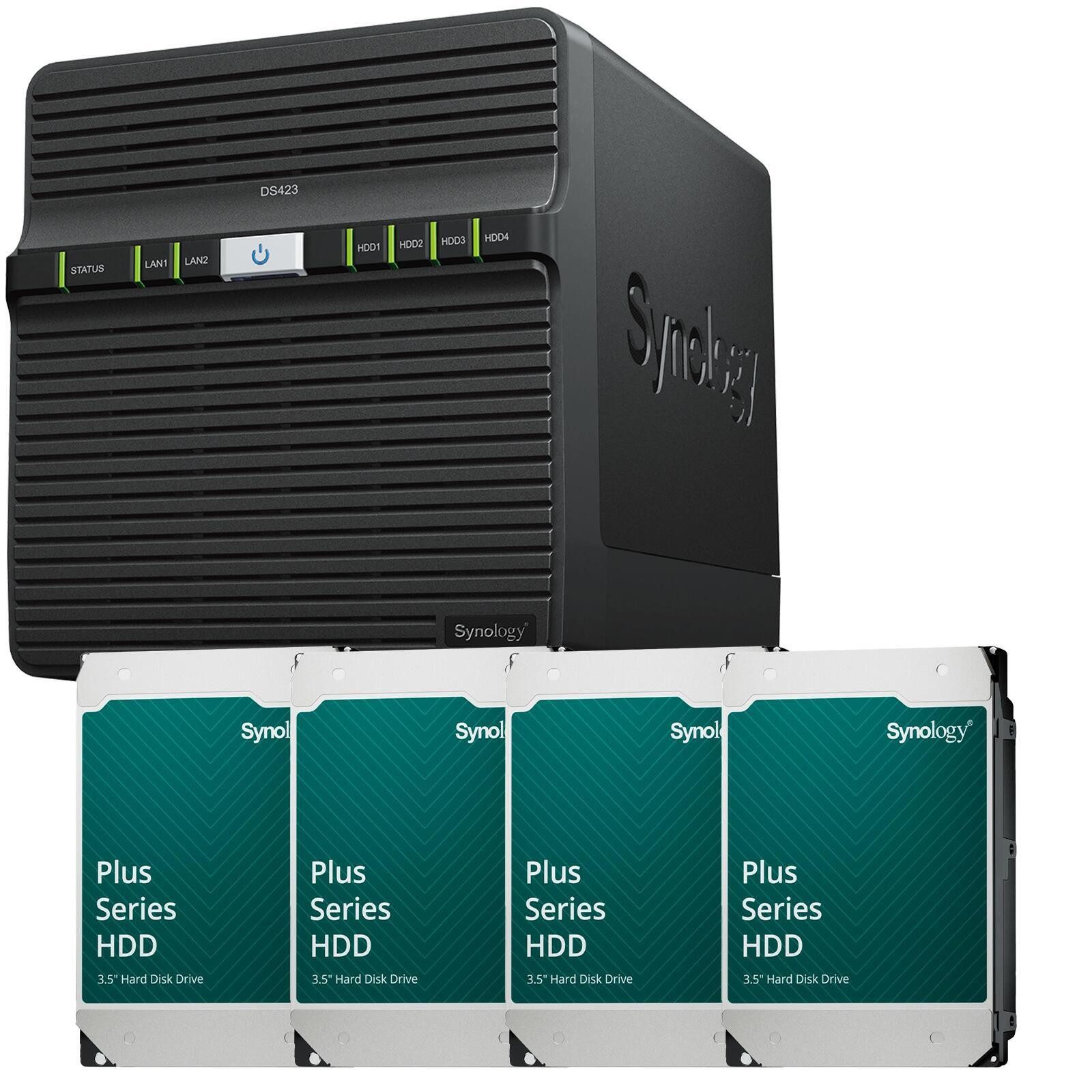 Synology Synology DS423 & 4x Synology HAT3310-12T HDD-NAS-Festplatte