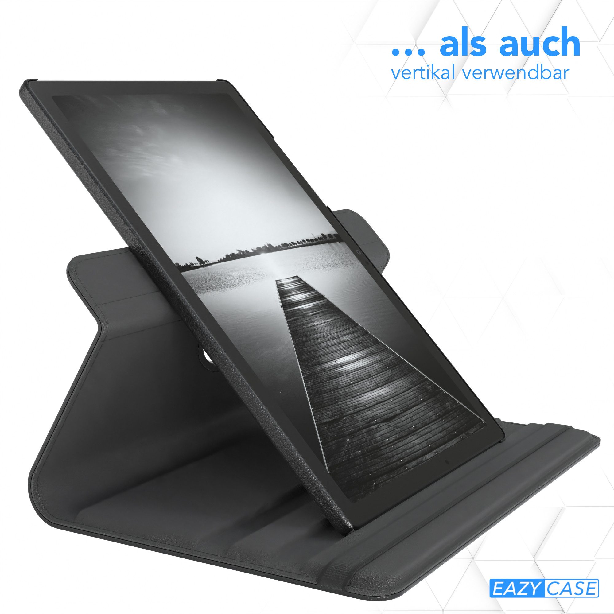 EAZY CASE Tablet-Hülle Rotation Case für Samsung Galaxy Tab A8 10.5 LTE 10,5 Zoll, Hülle 360° drehbar mit Standfunktion Etui Anti-Kratz Tasche Schwarz – Bild 5 von 5