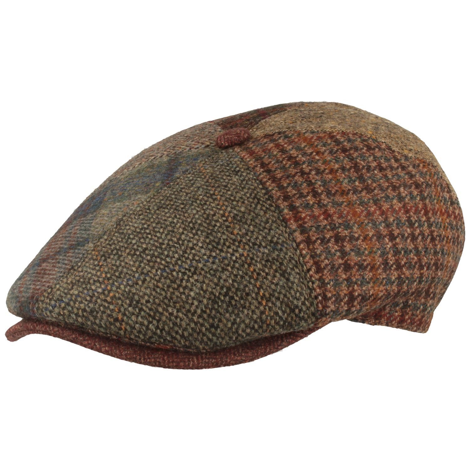 Fiebig Schiebermütze 6-teilige Patchwork Schiebermütze Schurwolle