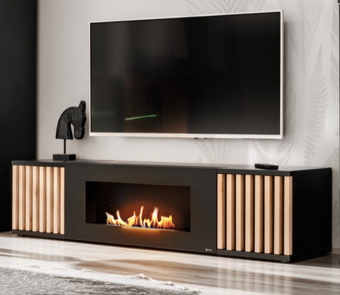 Furn.Design Lowboard Morgan (TV Unterschrank mit integriertem Kamin, B/H ca günstig online kaufen