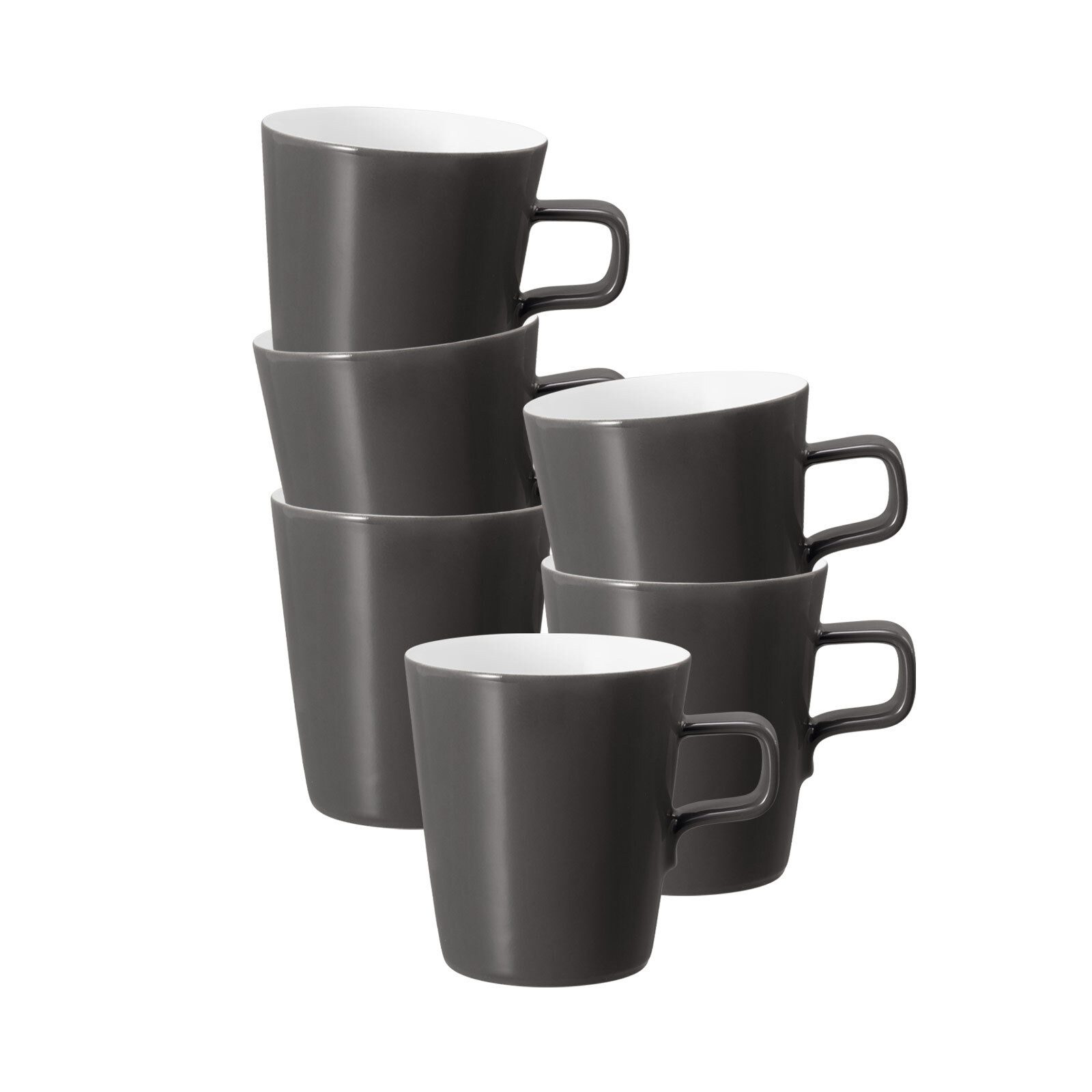 Seltmann Weiden Cappuccinotasse No Limits Moments Milchkaffeetassen 0,37 l 6er Set, 6-tlg., Porzellan