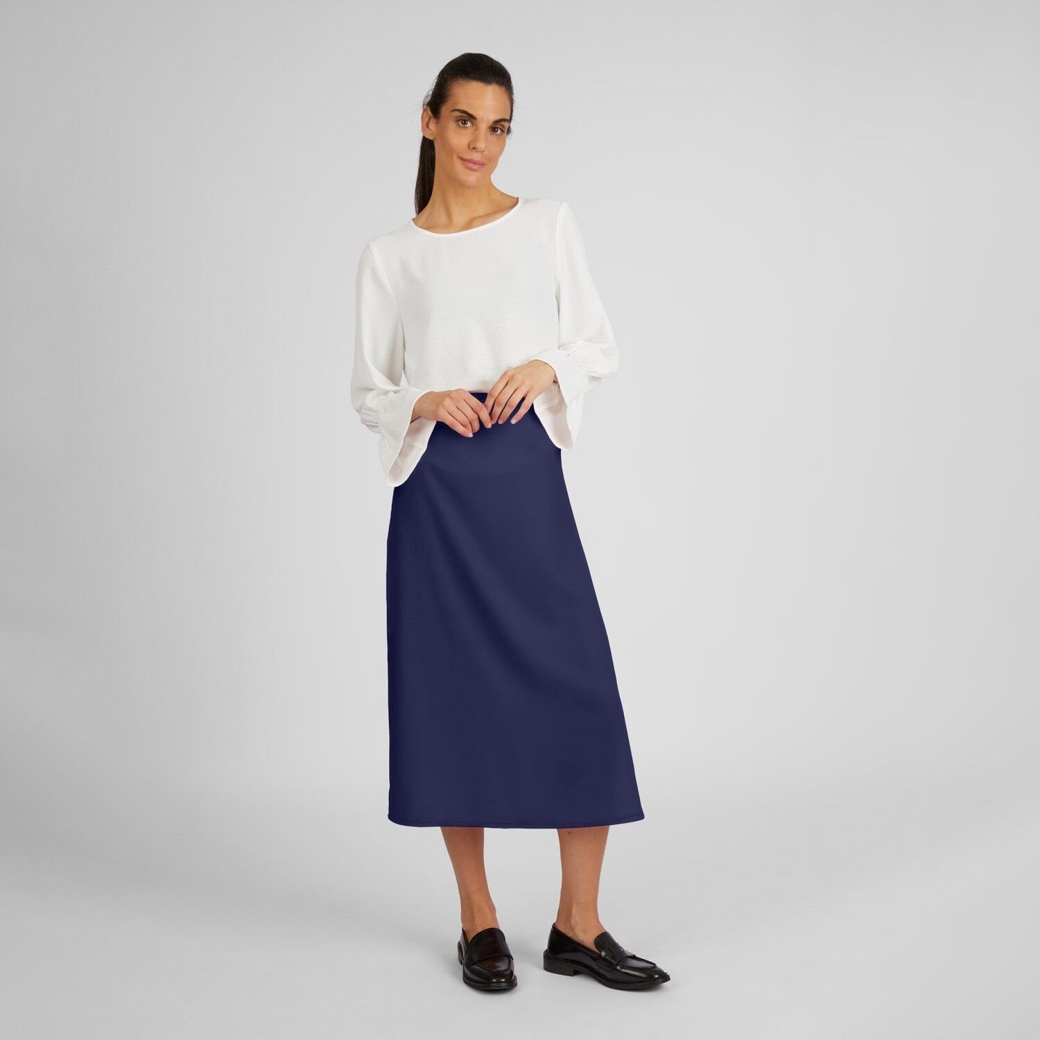 lovely sisters A-Linien-Rock Ronja abstraktem blue Herz-Muster mit navy