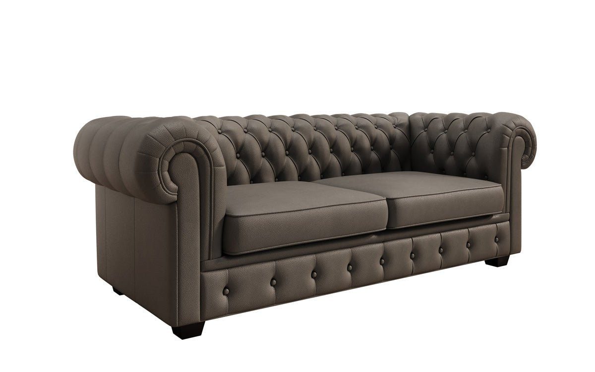 Luxusbetten24 Sofa Chesterfield 3 Sitzer Sofa Royal, in Echtleder
