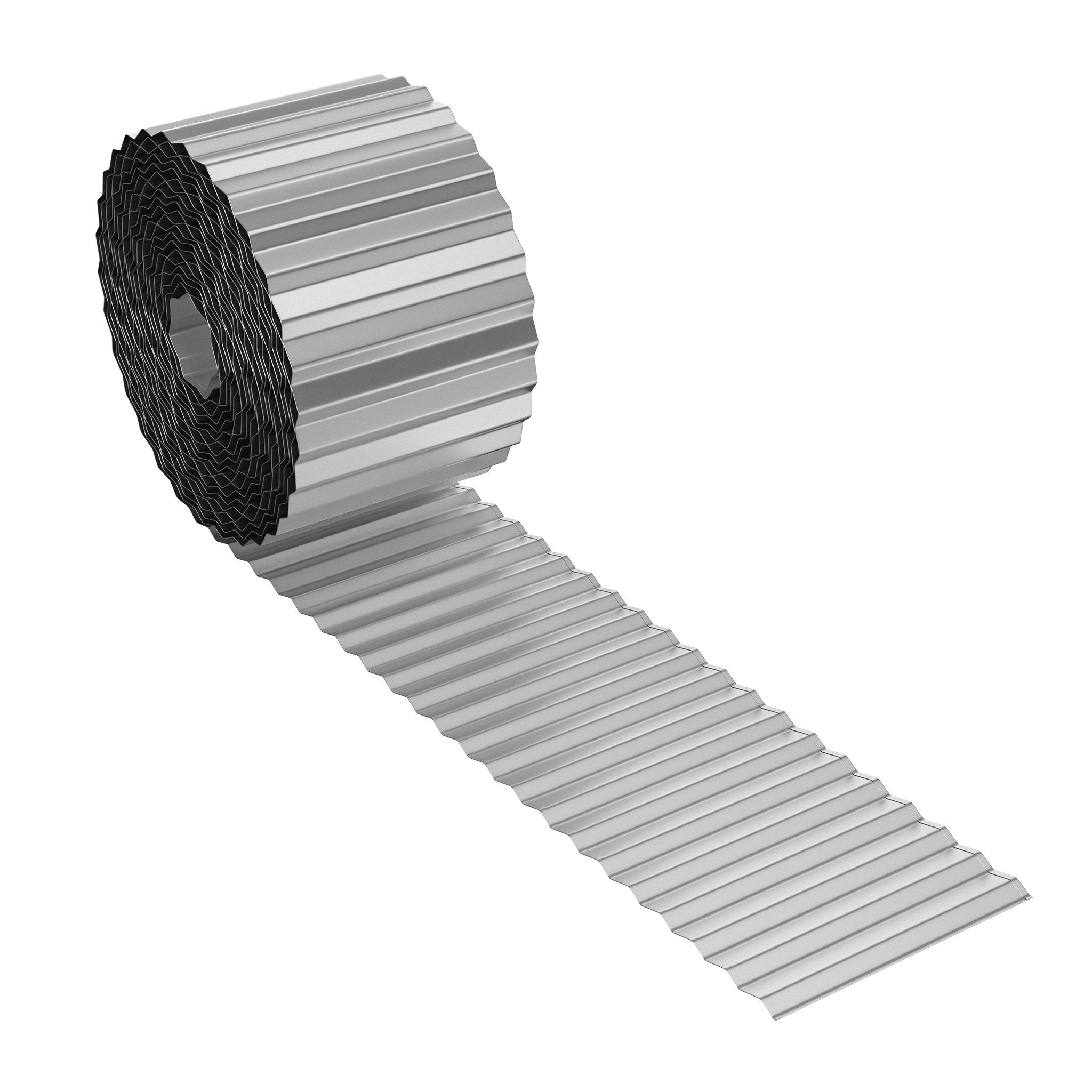 FIVMEN Rasenkante 5m/10m Beetbegrenzung aus Metall Beetumrandung Verzinkt, 15cm/18cm Hoch, Silber/Schwarz/Rost, Rasenbleche Mähkante Flexible Rasen Umrandung