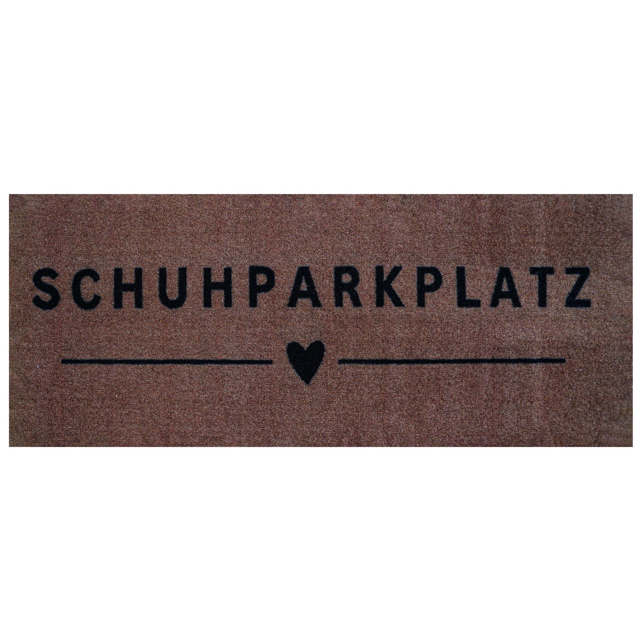 Floordirekt Fußmatte Varo, Waschbare Schuhmatte mit Schuhparkplatz, rutschhemmend, Schuhparkplatz für bis zu 4 Paar Schuhe