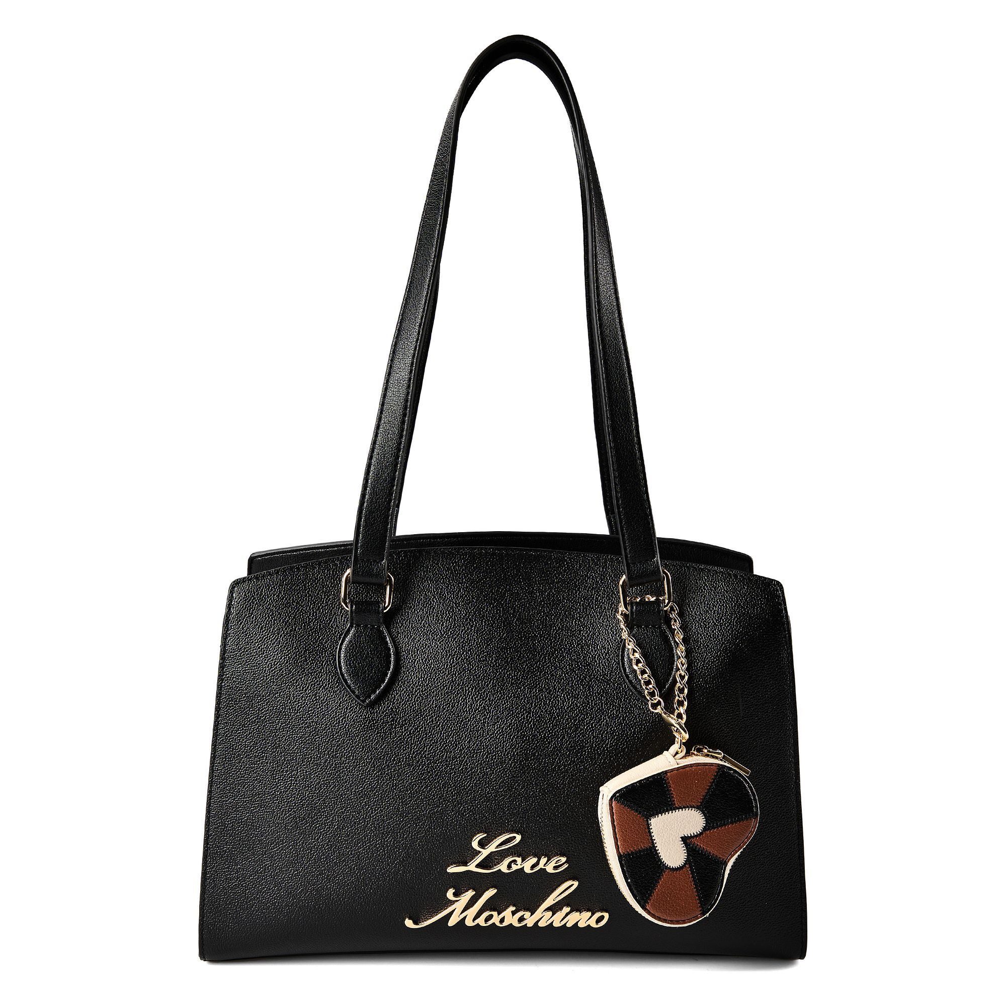 LOVE MOSCHINO Schultertasche Heart Charm, Leder