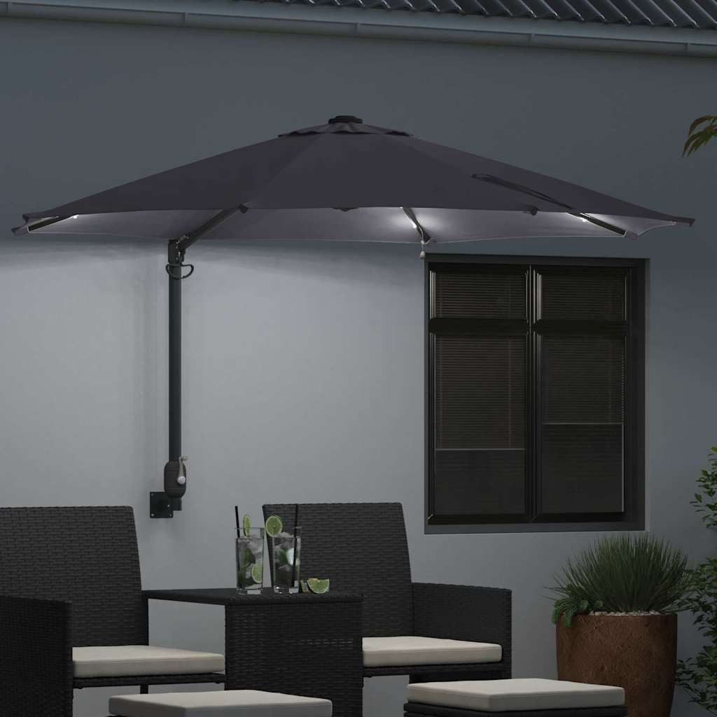 vidaXL Sonnensegel Gartenparasol Anthrazit und Schwarz günstig online kaufen
