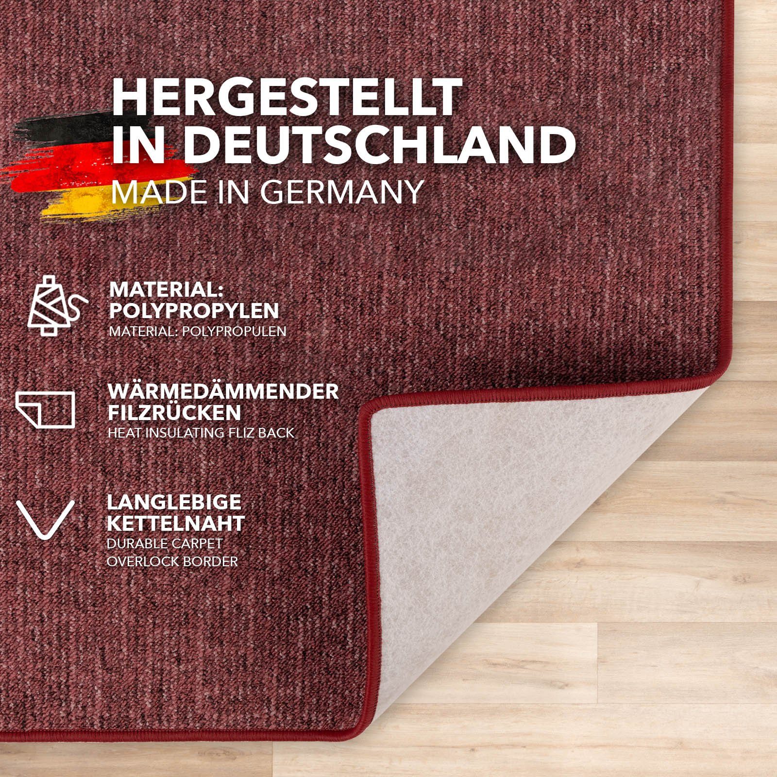 Kubus Teppich Marlo, Flacher Schlingenflor, Strapazierfähig günstig online kaufen