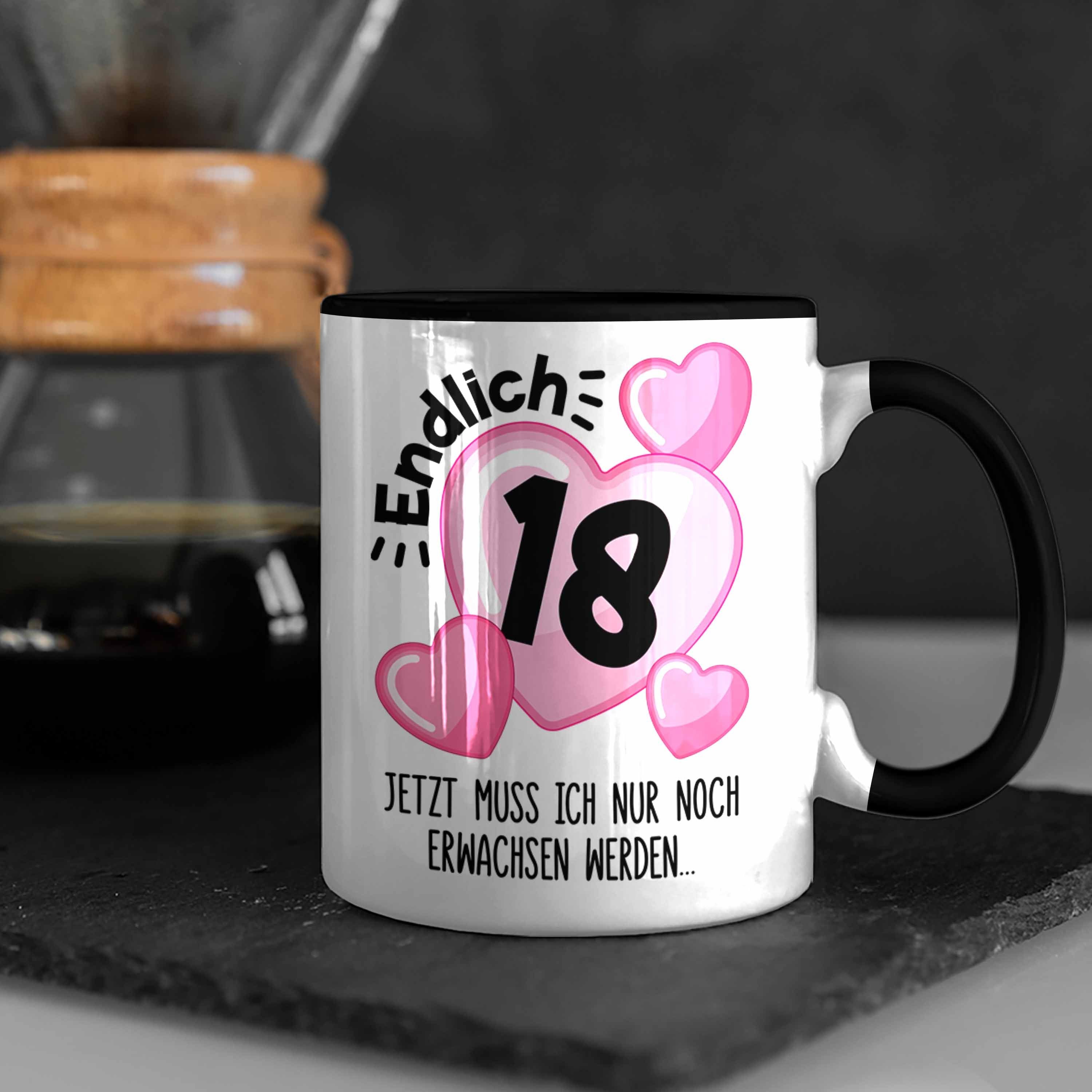 Lustig 18 Geschenkideen zum Schwarz Tasse 18. Bday Geburtstag 18 - Geschenkidee Spruch Trendation Mädchen Trendation 18er Geschenk Tasse Geschenke