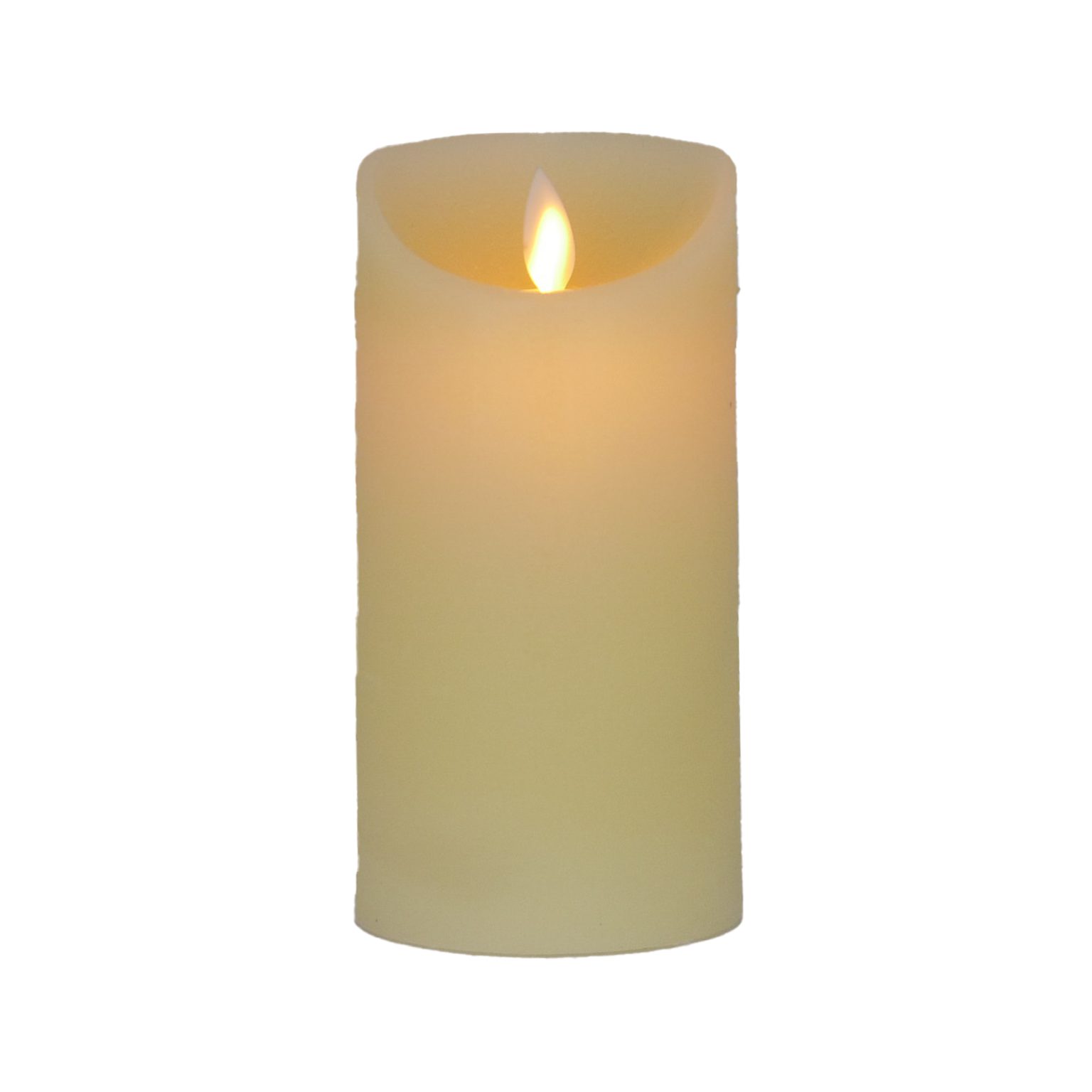 LED-Kerze LED Echtwachskerze mit flackereffekt und Timer H:12.5 x Ø 7.5 cm