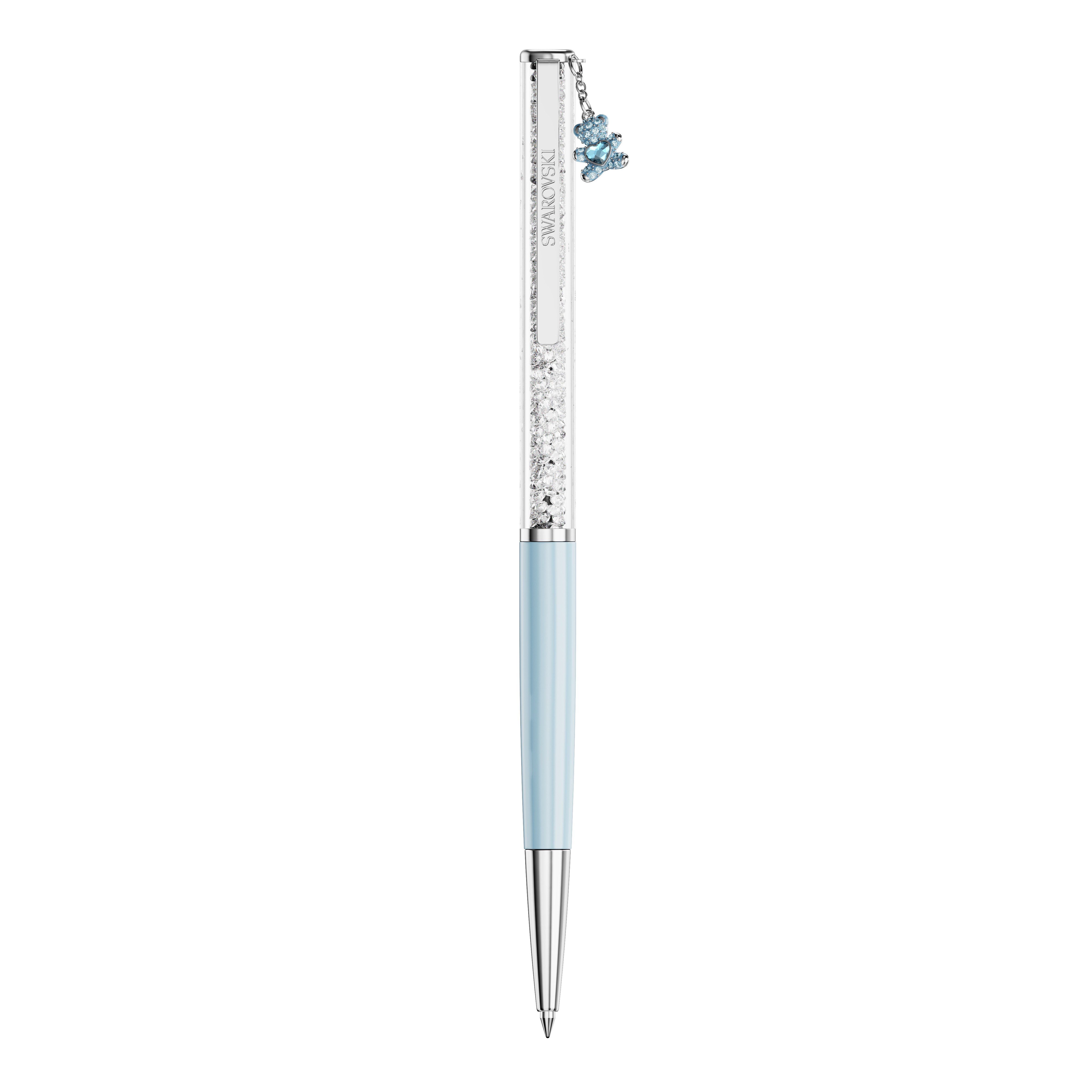 Swarovski Drehkugelschreiber Schreibgerät Geschenk CRYSTALLINE mit Teddy-Charm, mit Swarovski® Kristallen
