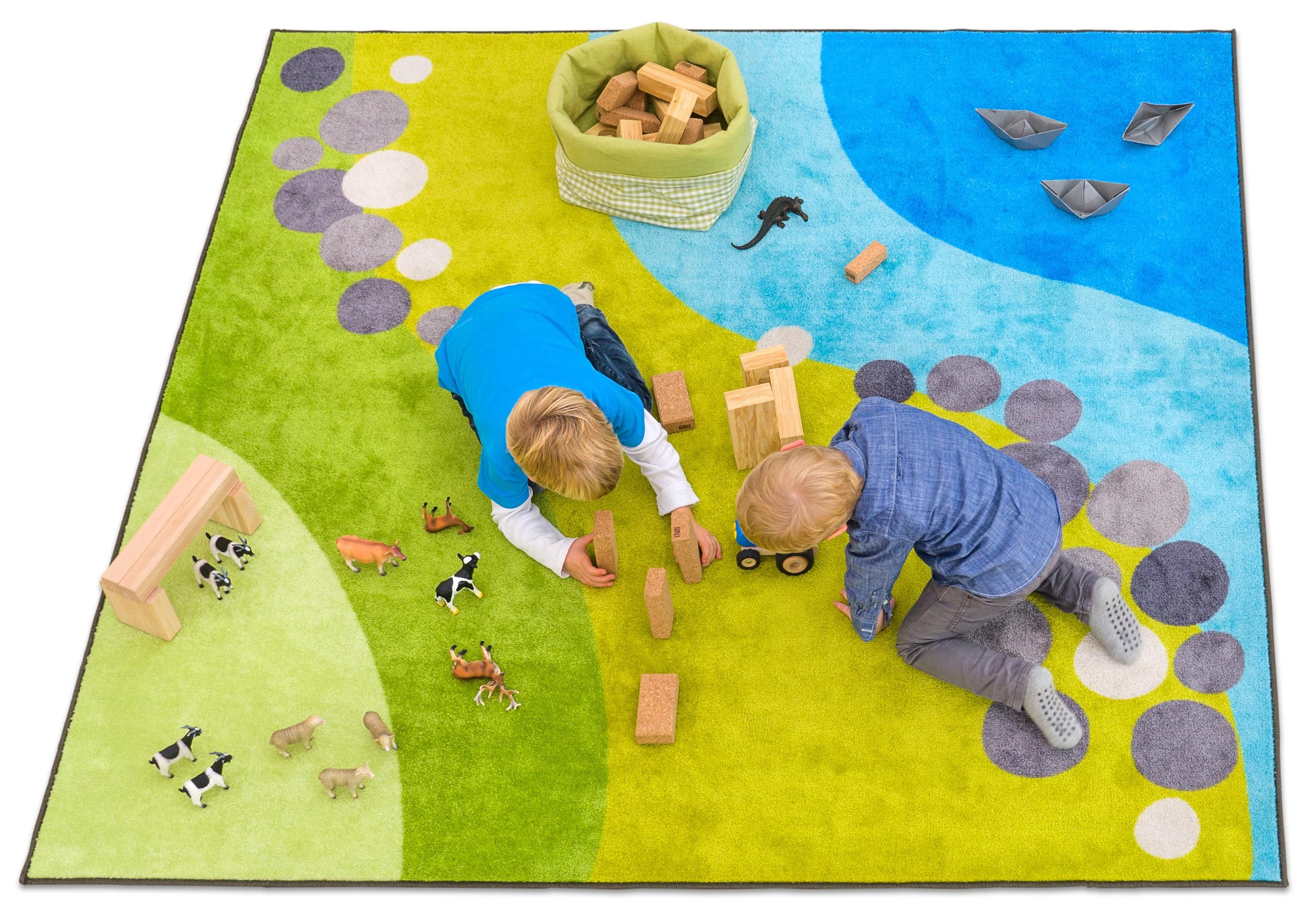Betzold Kinderteppich Spielteppich „Landscape“, Höhe: 1 mm
