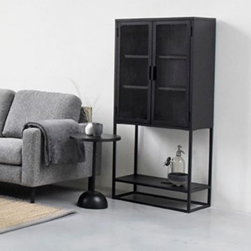 RINGO-Living Beistelltisch Beistelltisch Keola in Schwarz aus Metall 570x400mm, Möbel