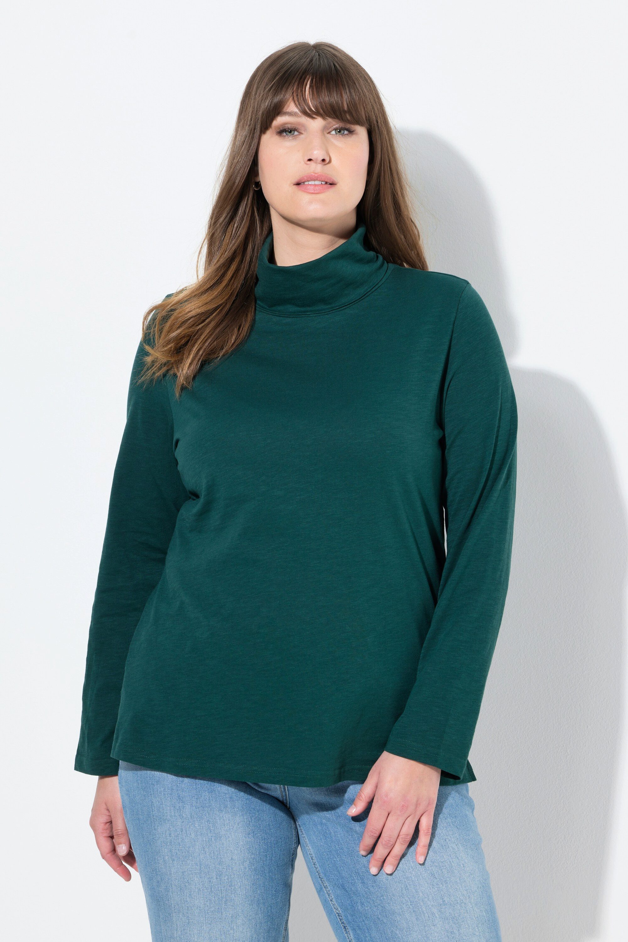 Ulla Popken T-Shirt Shirt Rollkragen Slim günstig online kaufen