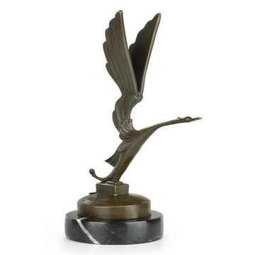 Moritz Dekofigur Bronzefigur Storch, Bronzefigur Figuren Skulptur für Regal Vitrine Schreibtisch Deko