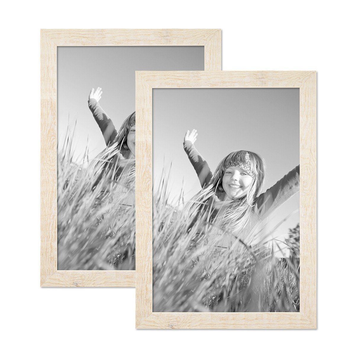 PHOTOLINI Bilderrahmen 2er Set Strandhaus Rustikal günstig online kaufen