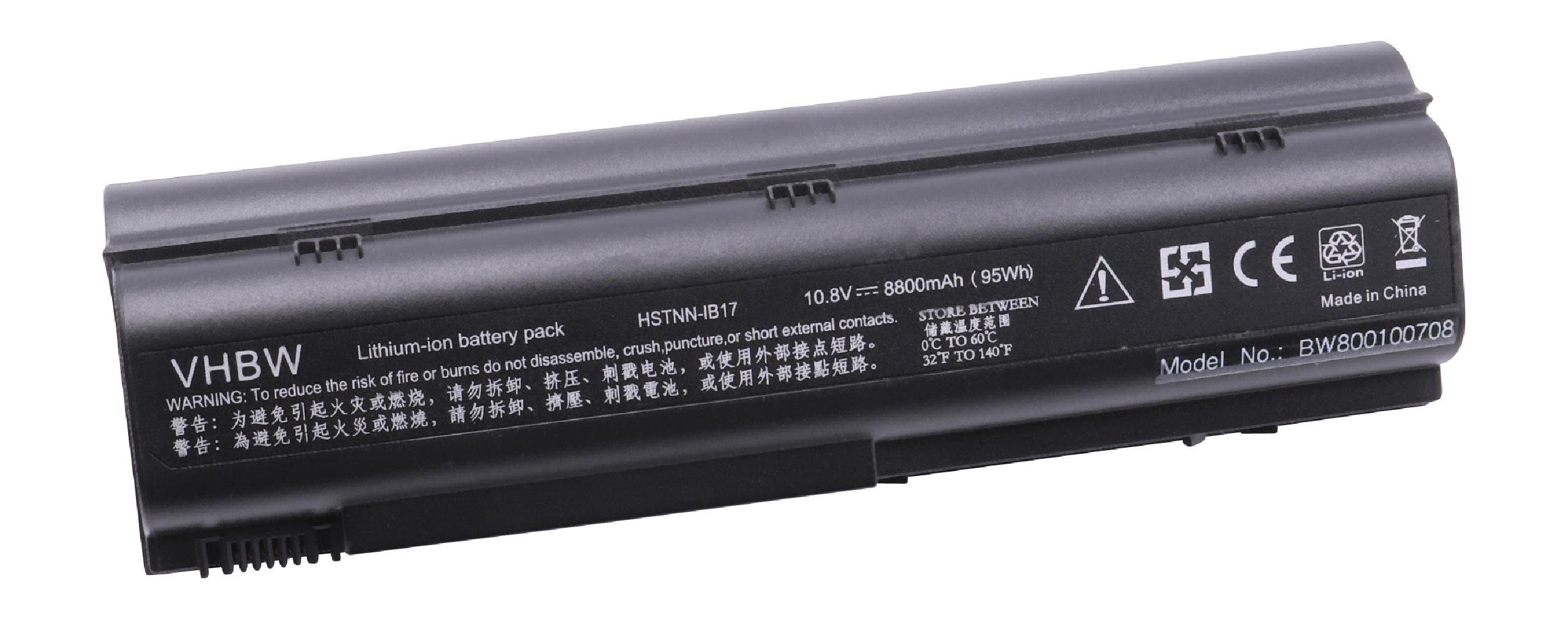 vhbw passend für HP Presario M2027AP-PT538PA, M2028AP-PT891PA, Laptop-Akku 8800 mAh