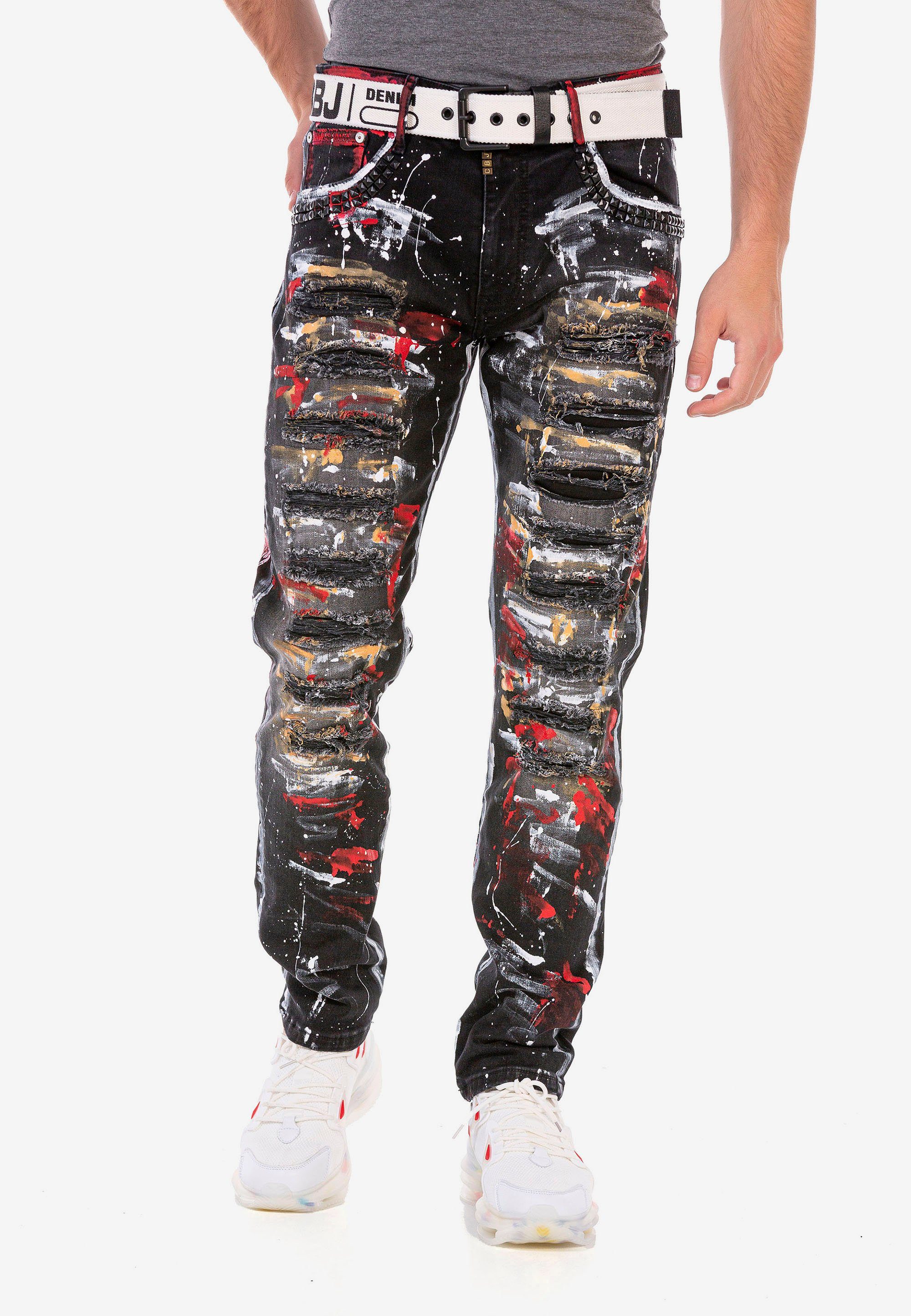 Streetstyle Cipo coolen Straight-Jeans & im Baxx