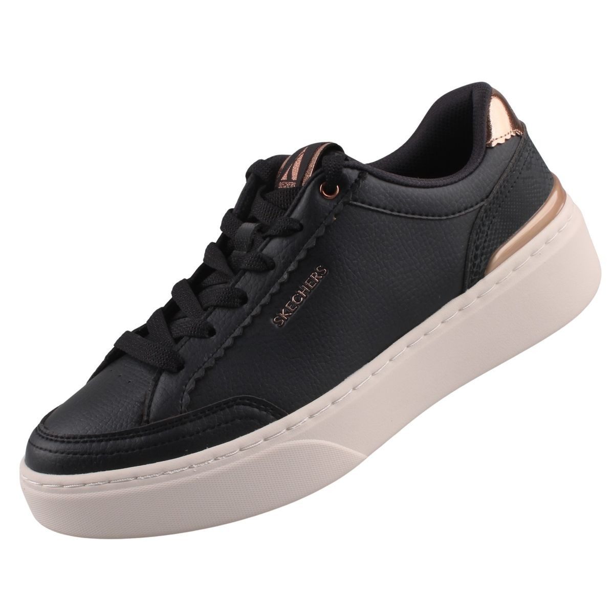 Skechers 185550-BLK Sneaker Modischer Halbschuh mit Air-Cooled Memory Foam