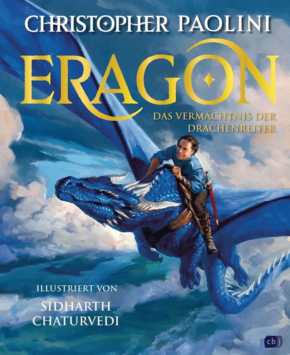 Jugendbuch Eragon. Das Vermächtnis der Drachenreiter. Farbig illustrierte Schmuck Christopher Paolini