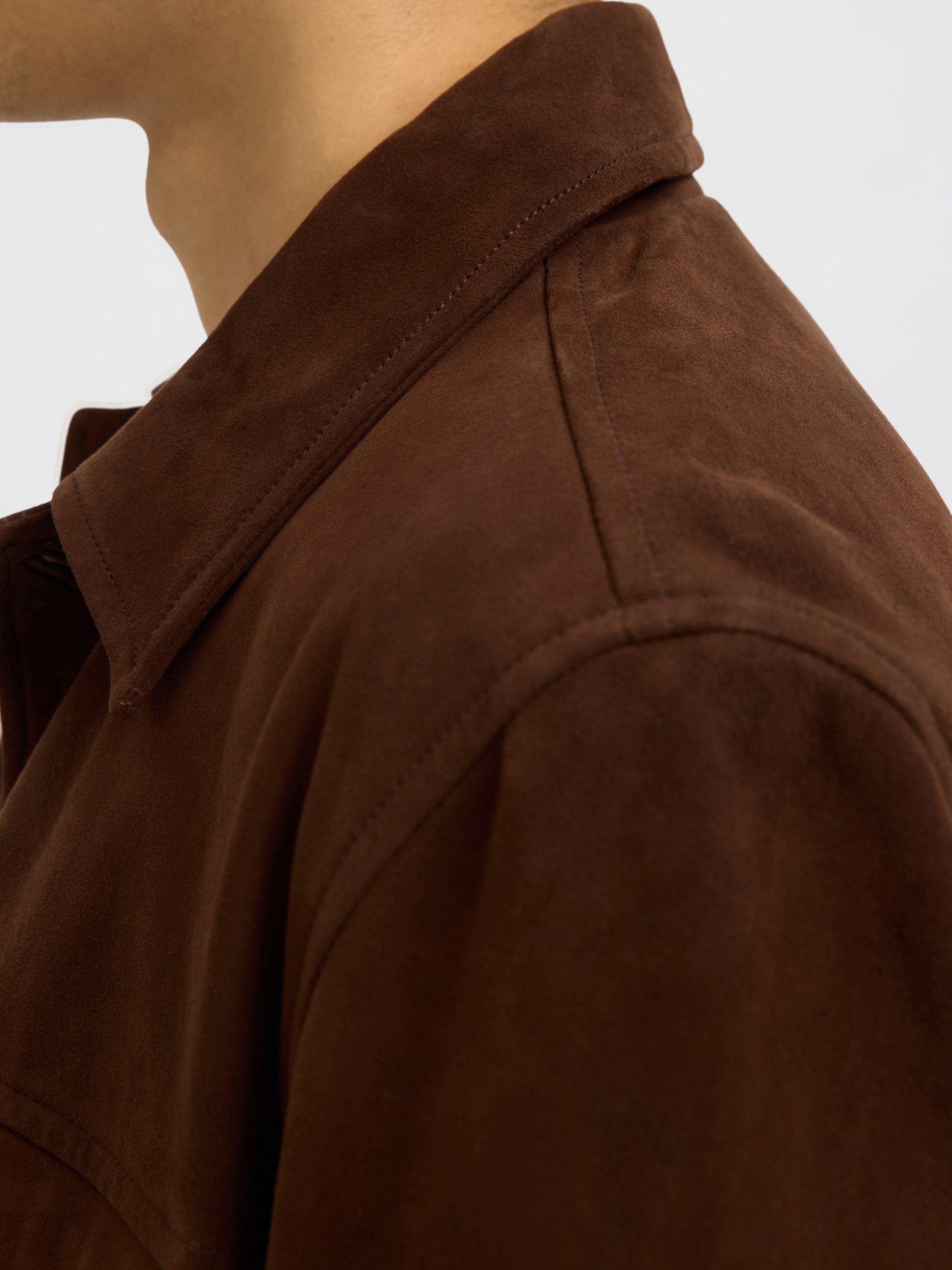 SELECTED HOMME Outdoorjacke SLHTHOM SUEDE OVERSHIRT NOOS