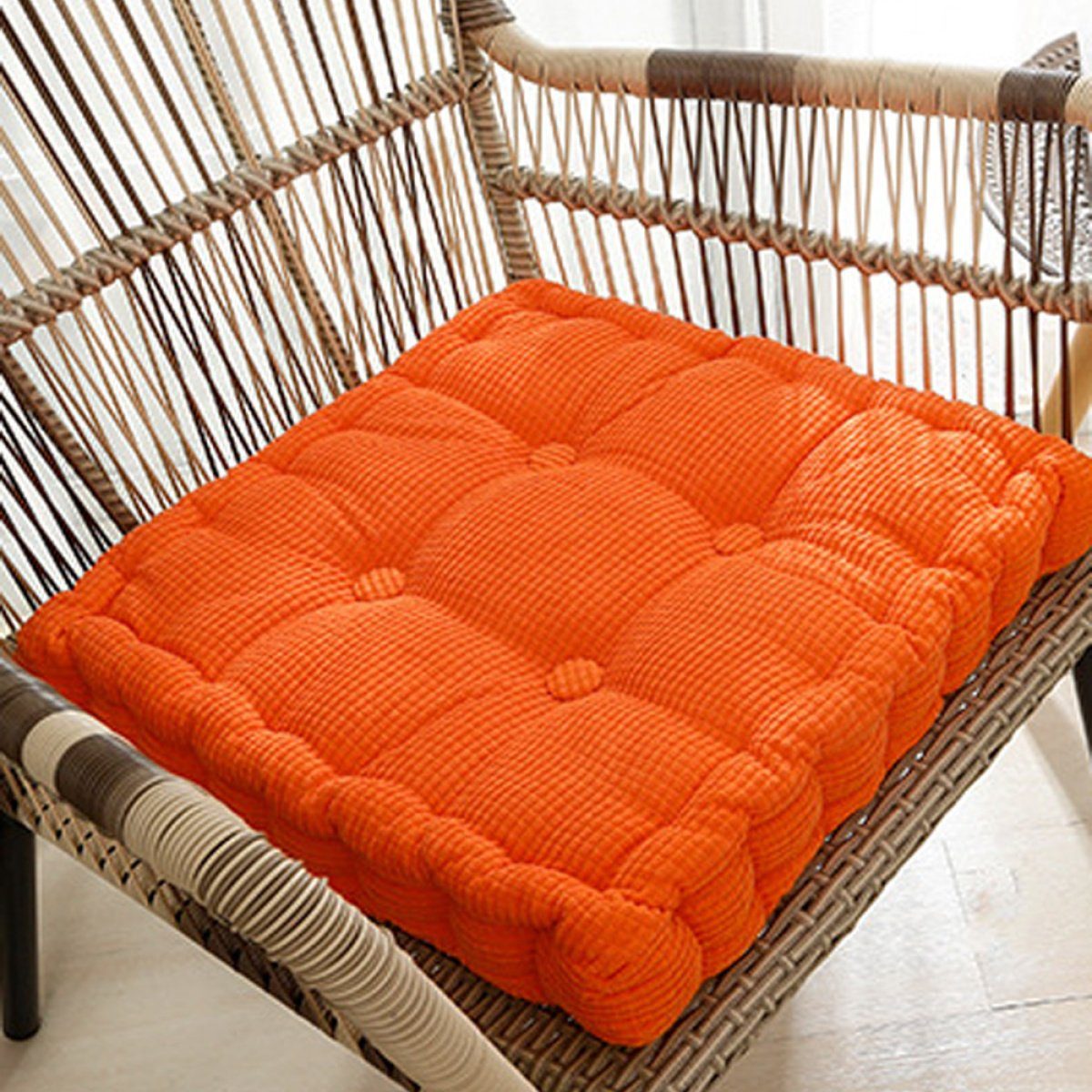 Esszimmerstühle, Sitzkissen Kissen Sitzkissen für Orange Stuhl Juoungle rutschfeste