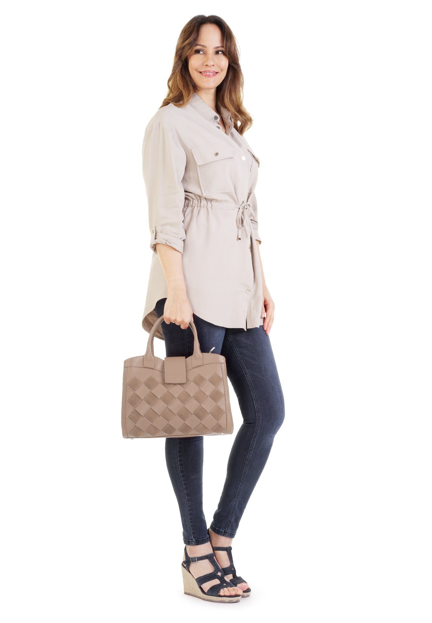 Samantha Look Henkeltasche, echt Leder, Made in Italy günstig online kaufen