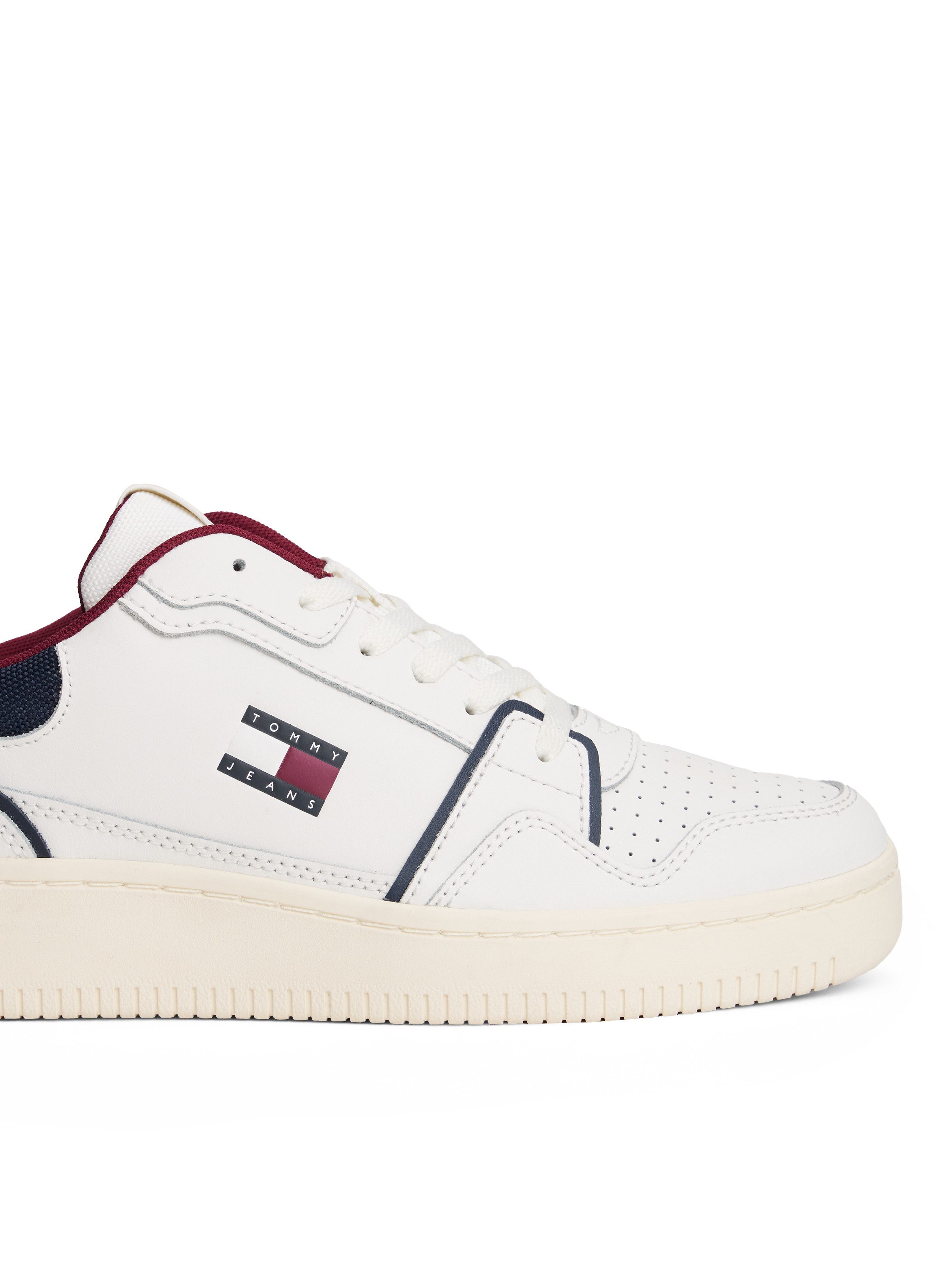 Tommy Jeans TJM RETRO BASKET Sneaker, Freizeitschuh, Halbschuh, Schnürer mit Lochmuster