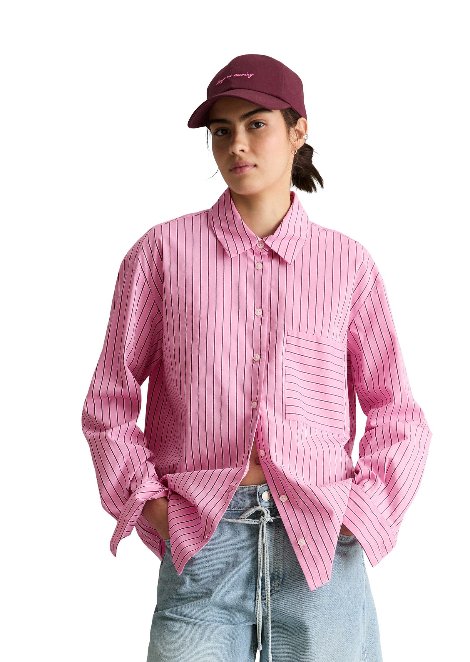 Marc O'Polo DENIM Langarmbluse aus Organic Cotton Lyocell-Mix